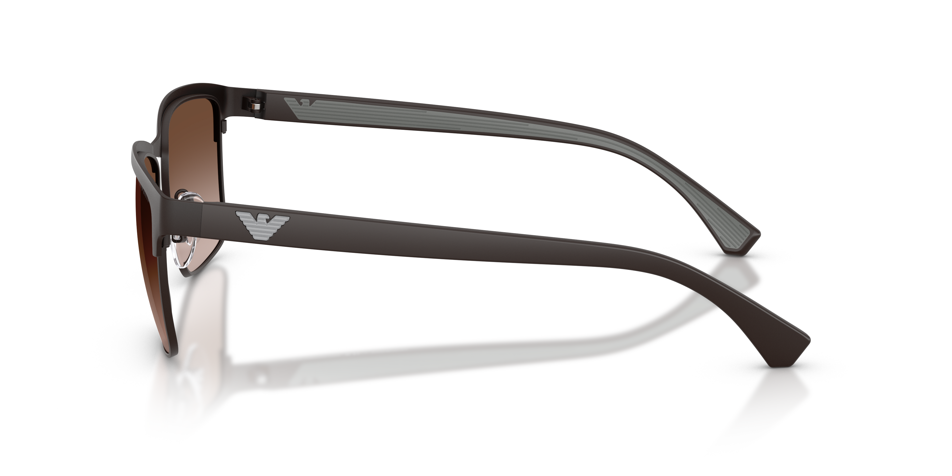 Emporio Armani EA2087 in Matte Brown, side view #Colour_Matte Brown