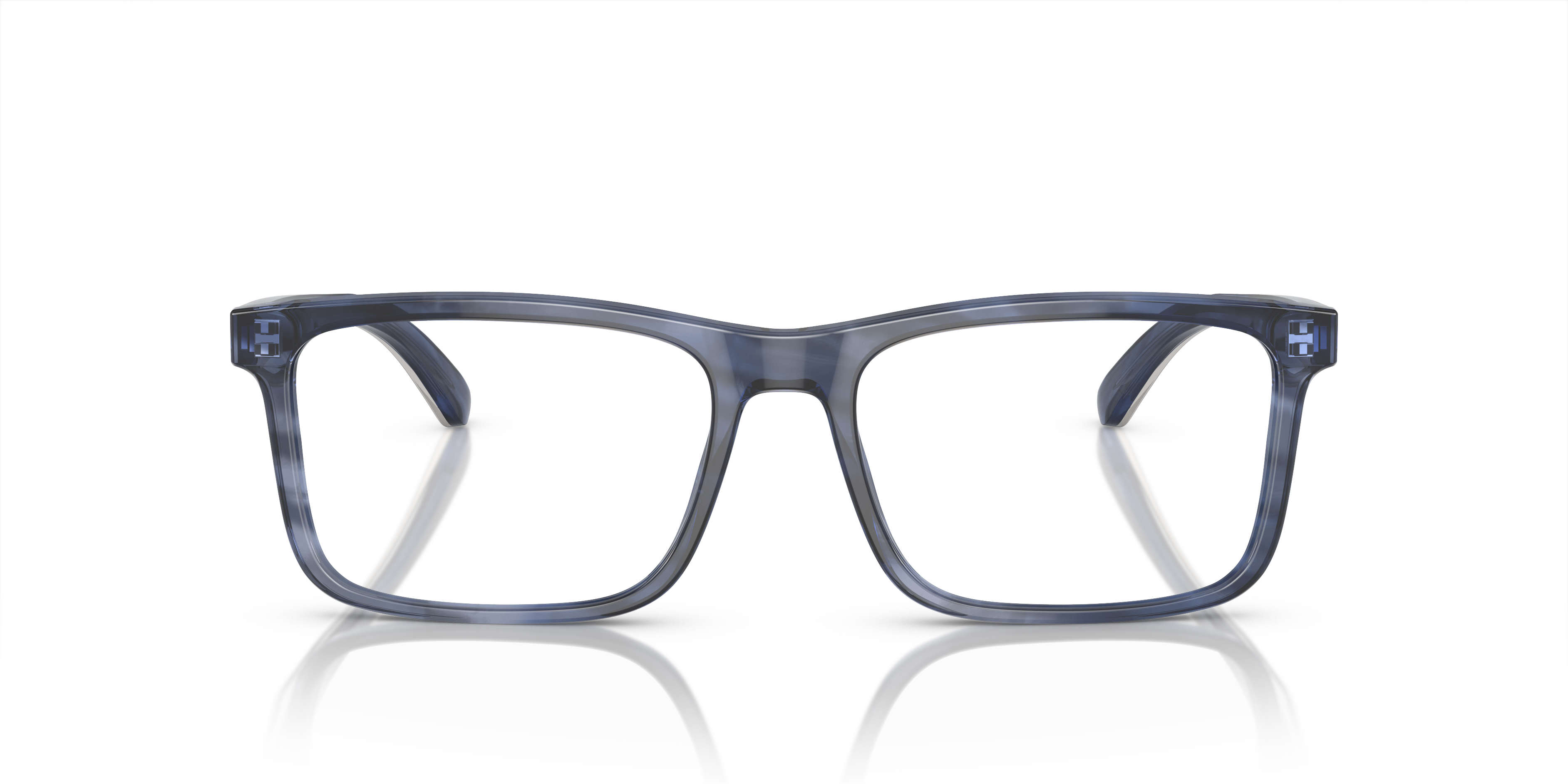 Emporio Armani EA3227 in Shiny Blue / Top Smoke, front view #Colour_Shiny Blue / Top Smoke (6054)