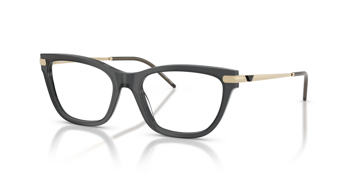 Emporio Armani EA3262 in Shiny Opal Black, three-quarter view #Colour_Shiny Opal Black (6262)