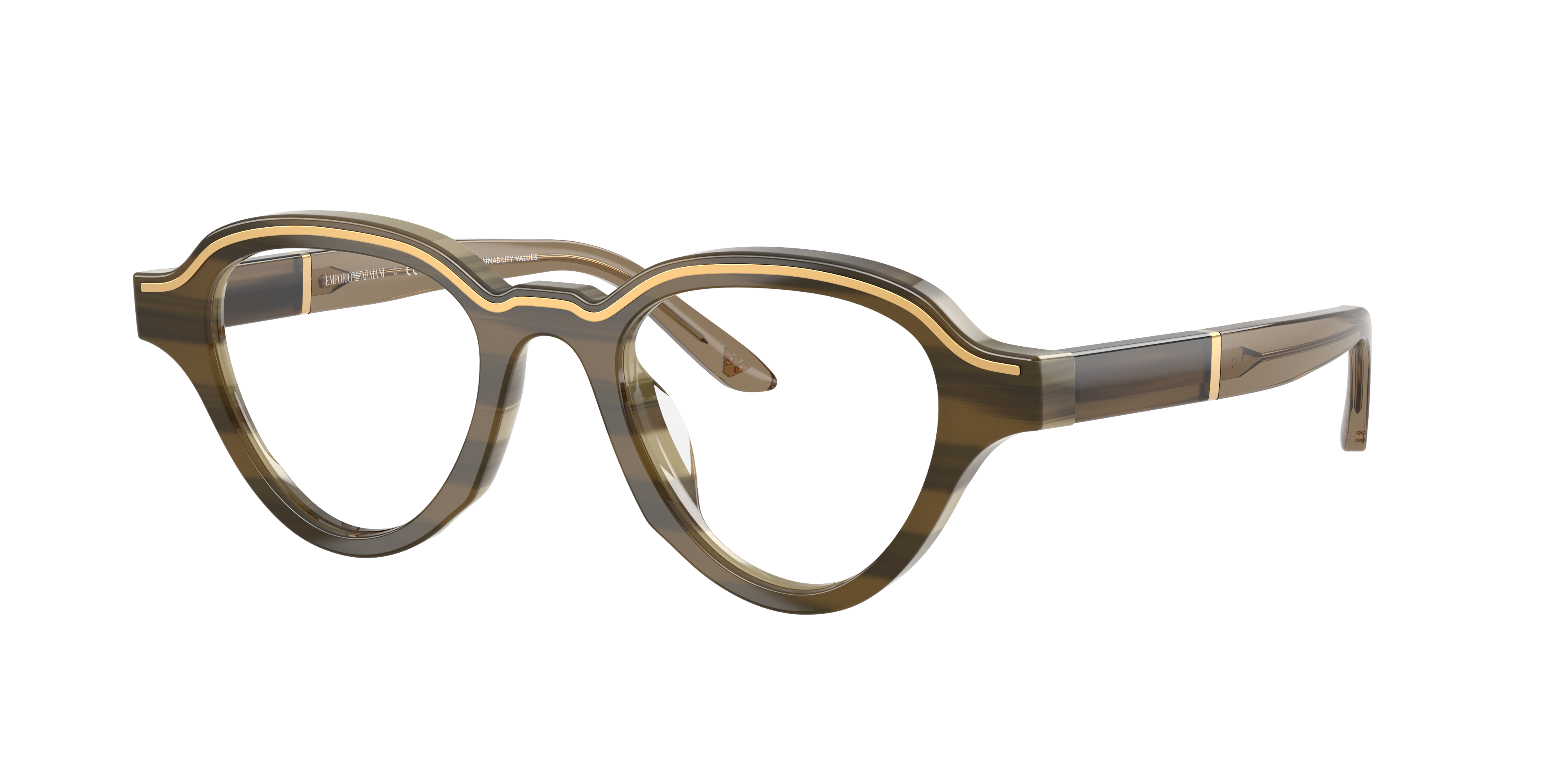 Brown On Striped Beige (63381W), three-quarter view #Colour_Brown On Striped Beige (63381W)