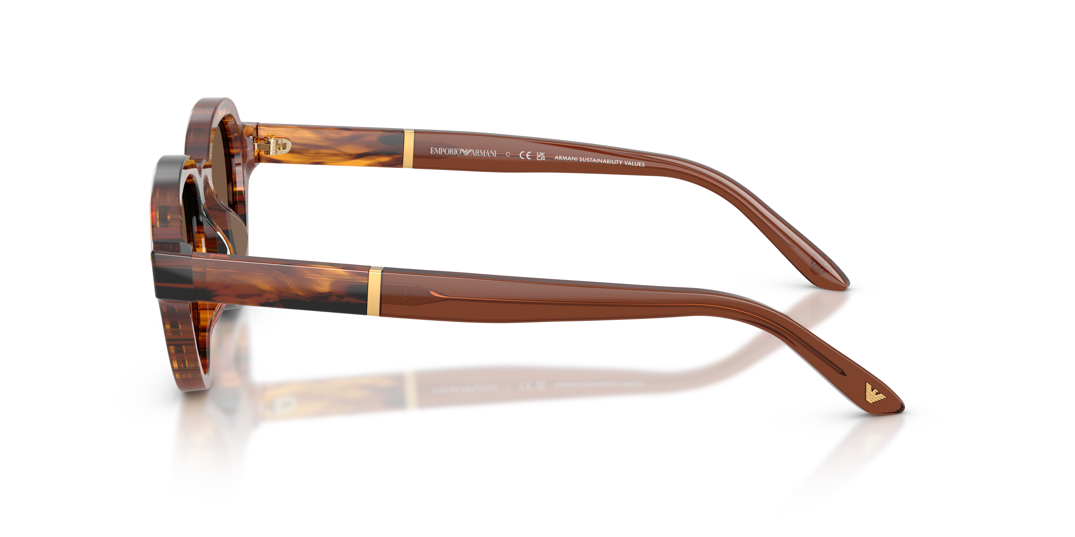 Striped Dark Brown (633973), side view #Colour_Striped Dark Brown (633973)