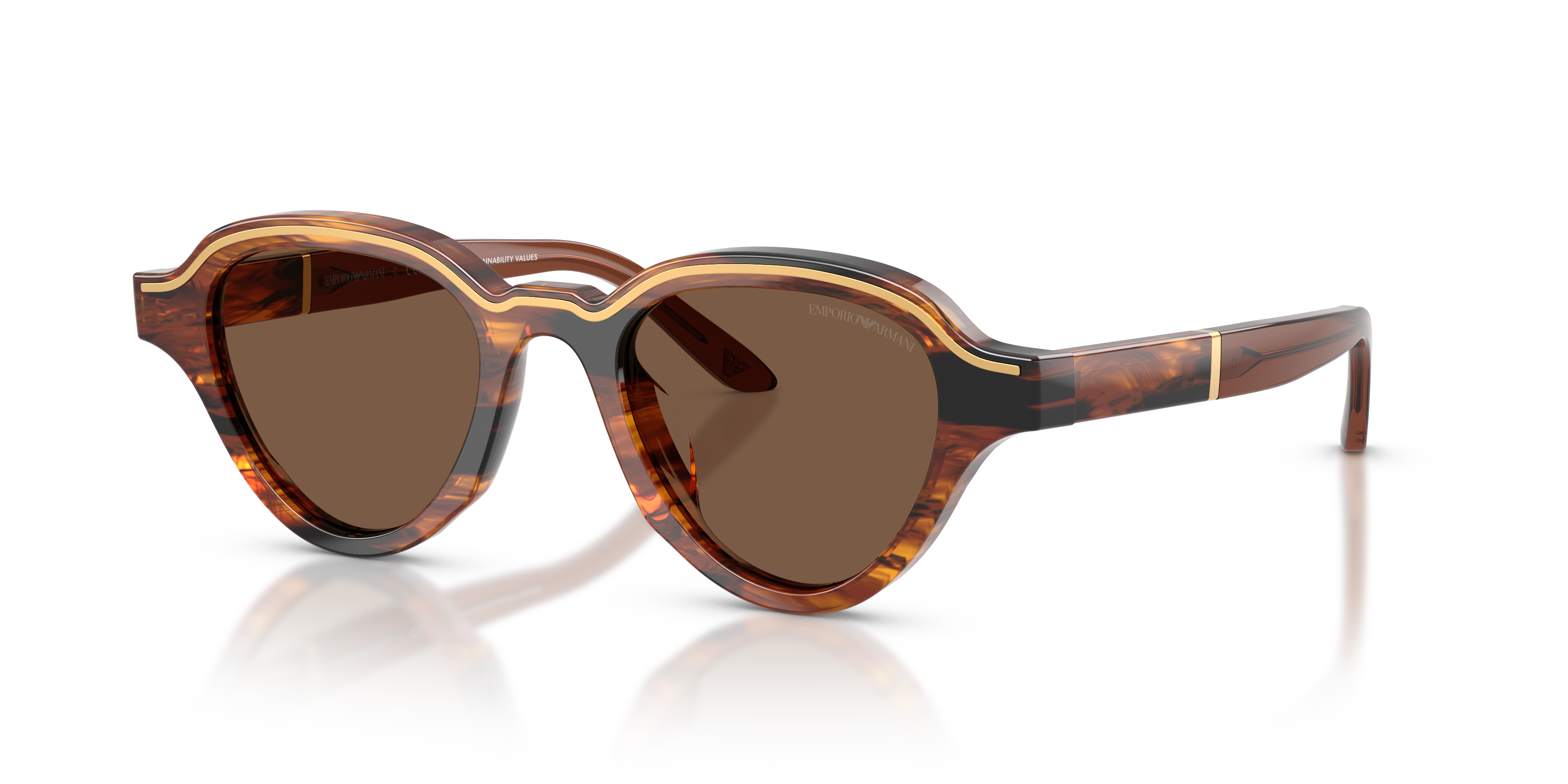 Striped Dark Brown (633973), three-quarter view #Colour_Striped Dark Brown (633973)