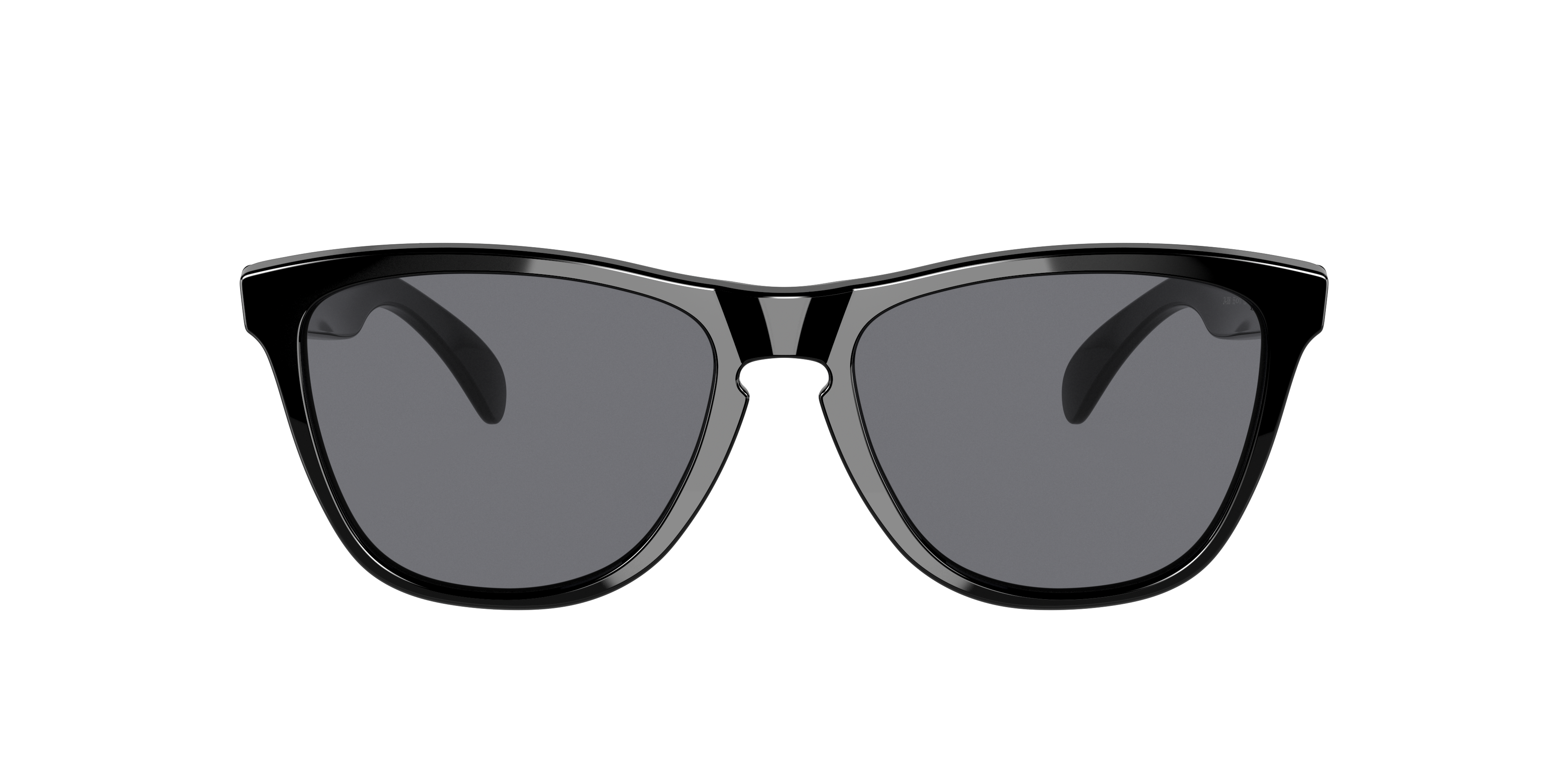 Oakley Frogskins OO9013 in Polished Black / Grey, front view #Colour_Polished Black / Grey