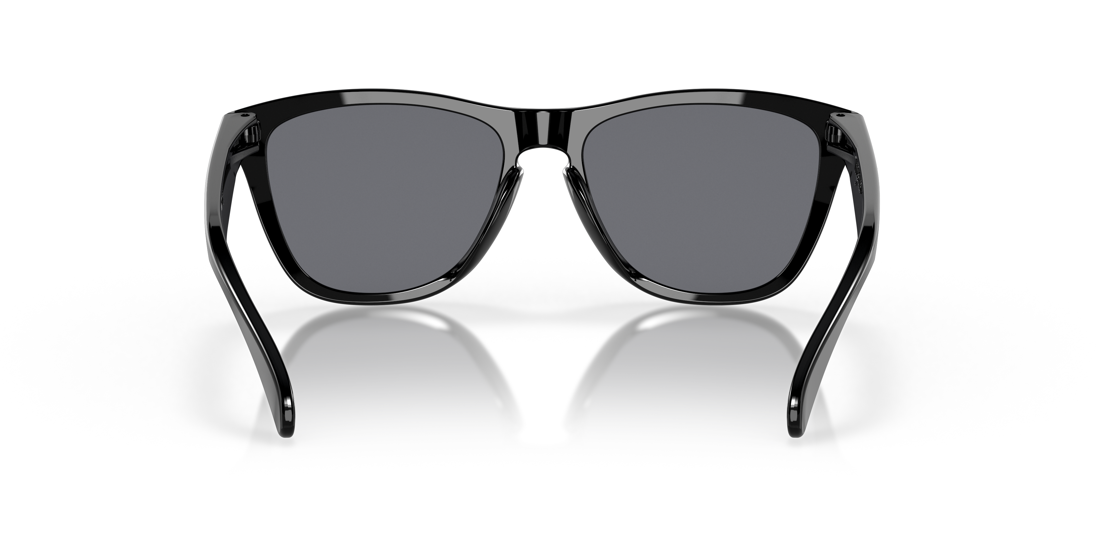 Oakley Frogskins OO9013 in Polished Black / Grey, back view #Colour_Polished Black / Grey
