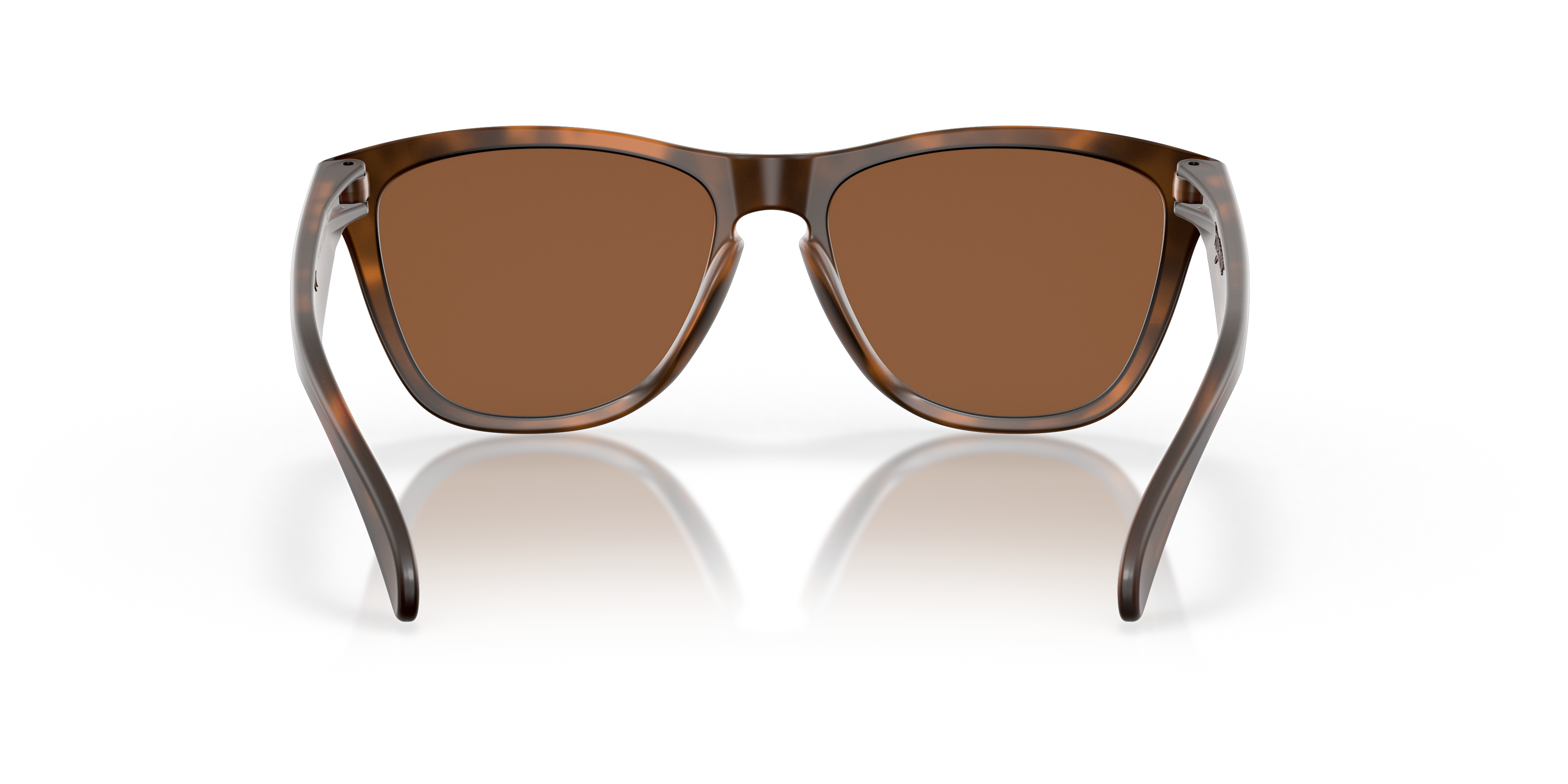 Oakley Frogskins OO9013 in Matte Tortoise / Prizm Tungsten, back view #Colour_Matte Tortoise / Prizm Tungsten