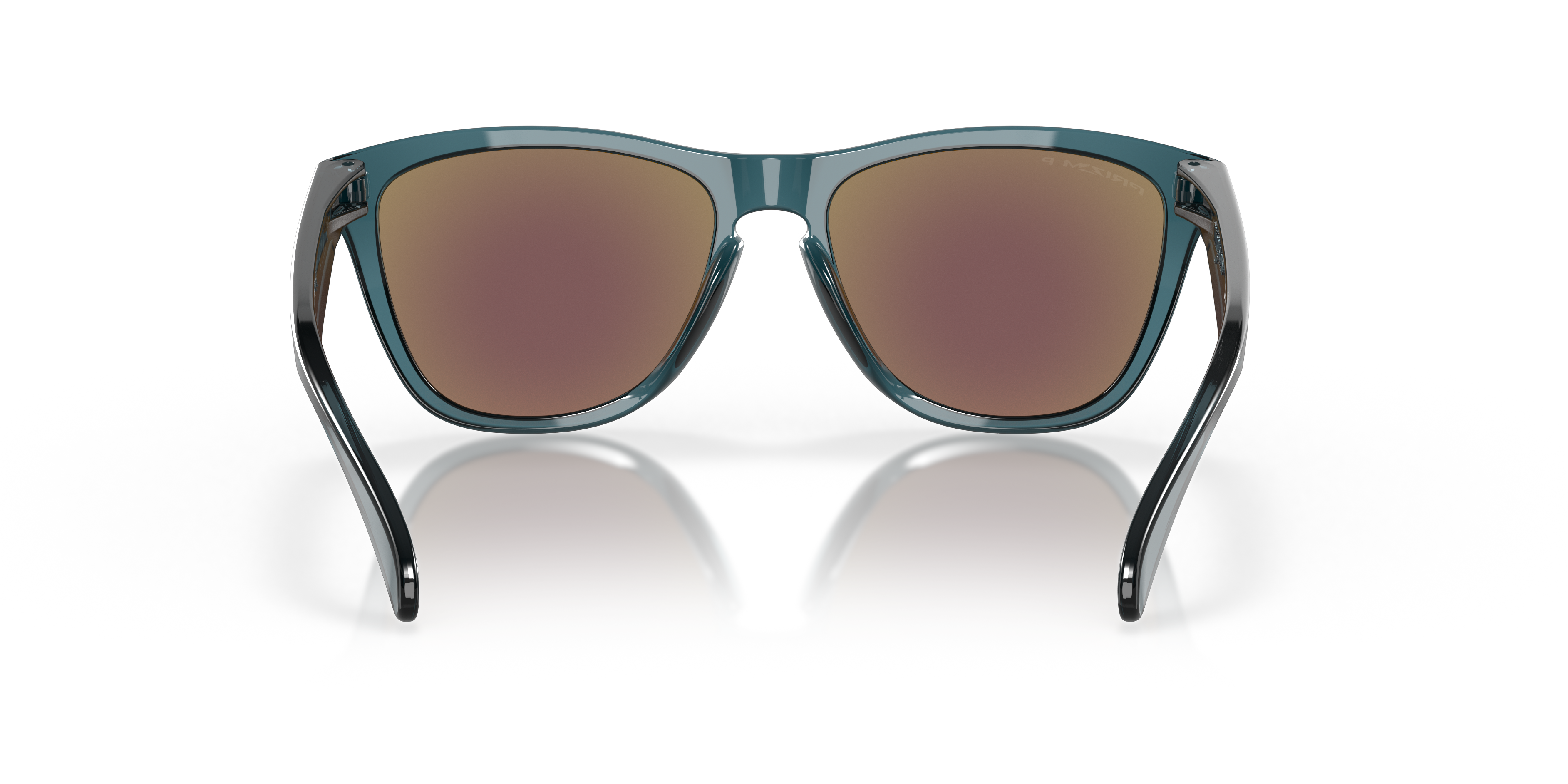 Oakley Frogskins OO9013 in Crystal Black / Prizm Sapphire Polarized, back view #Colour_Crystal Black / Prizm Sapphire Polarized