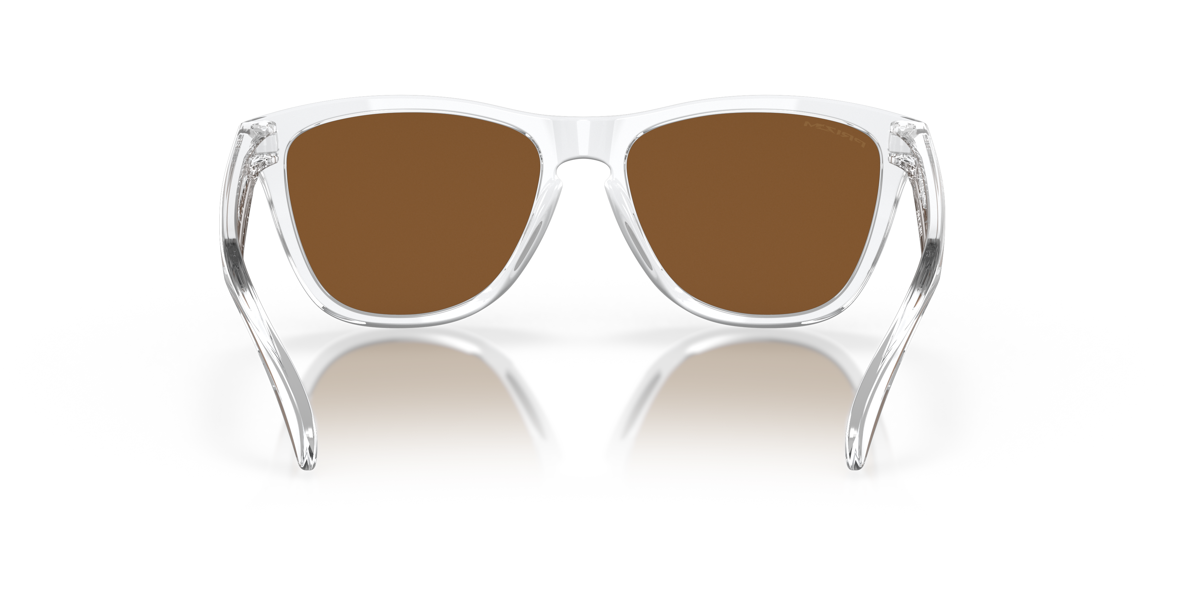 Oakley Frogskins OO9013 in Polished Clear / Prizm Violet, back view #Colour_Polished Clear / Prizm Violet