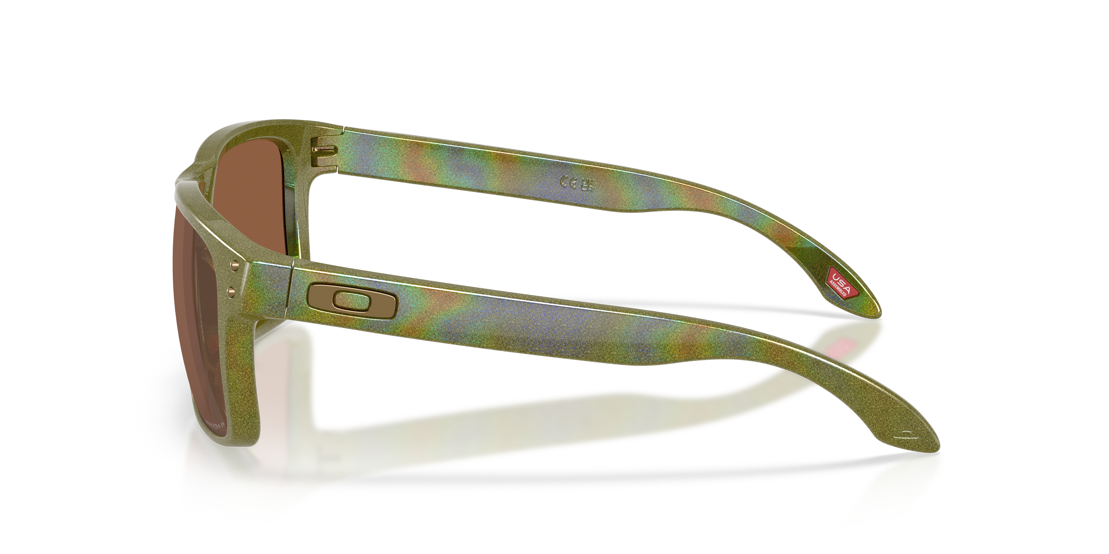 Oakley Holbrook OO9102 in Fern Spacedust / Prizm Tungsten Polarized, side view #Colour_Fern Spacedust / Prizm Tungsten Polarized