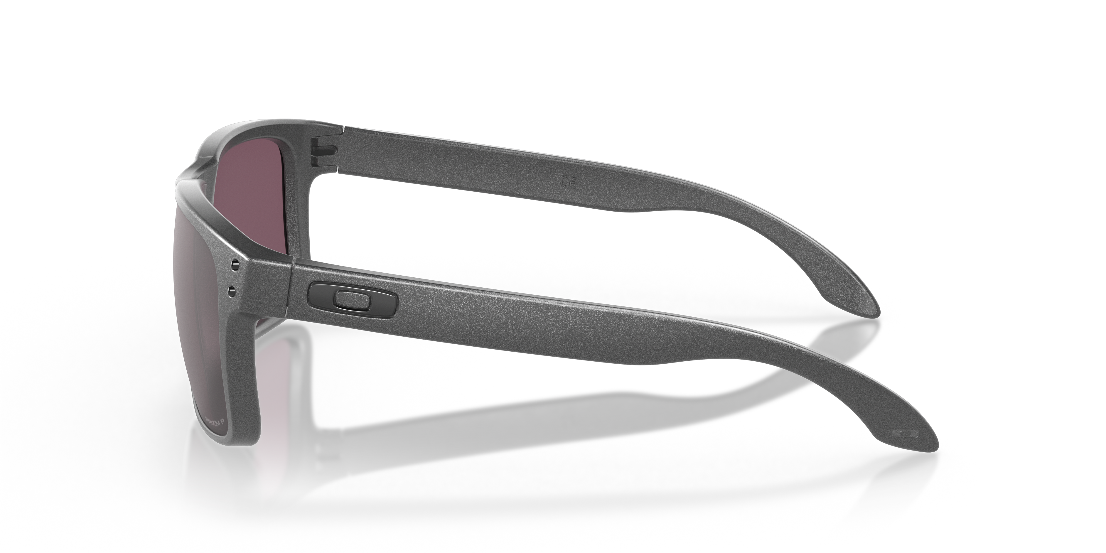 Oakley Holbrook OO9102 in Steel / Prizm Daily Polarized, side view #Colour_Steel / Prizm Daily Polarized