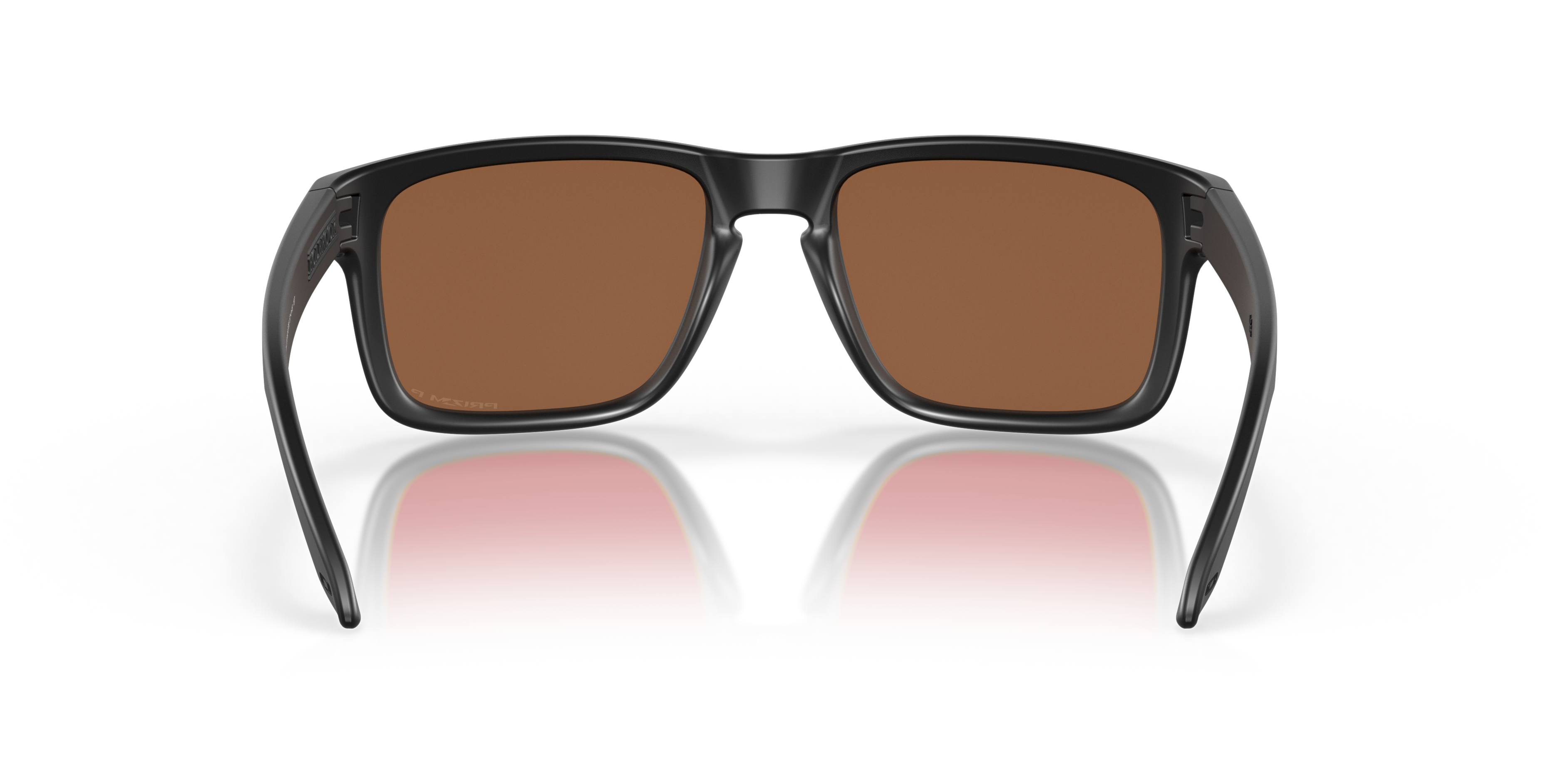 Oakley Holbrook OO9102 in Matte Black / Prizm Tungsten Polarized, back view #Colour_Matte Black / Prizm Tungsten Polarized