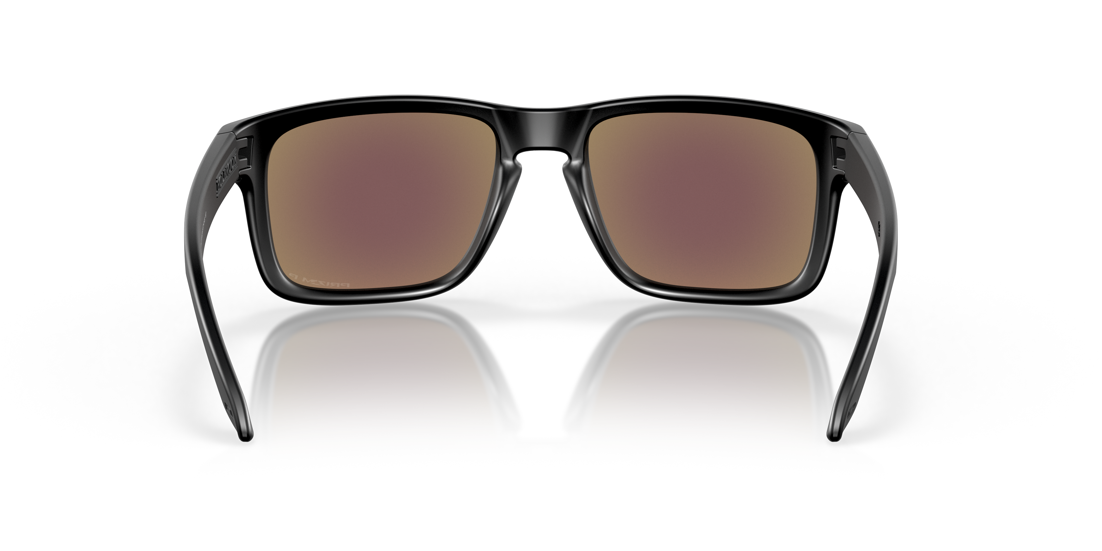Oakley Holbrook OO9102 in Matte Black / Prizm Sapphire Polarized, back view #Colour_Matte Black / Prizm Sapphire Polarized