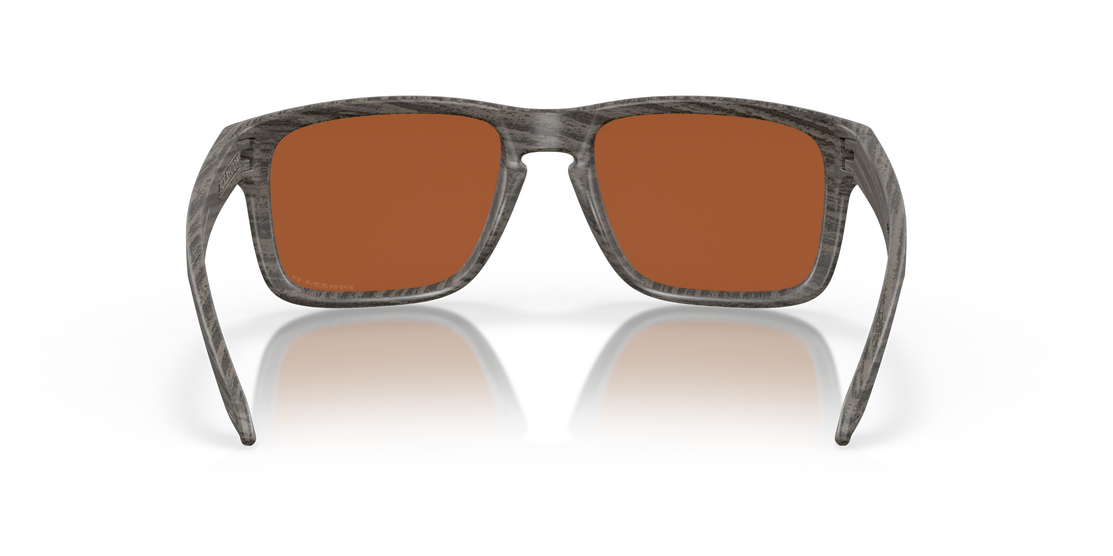 Oakley Holbrook OO9102 in Woodgrain / Prizm Shallow Water Polarized, back view #Colour_Woodgrain / Prizm Shallow Water Polarized