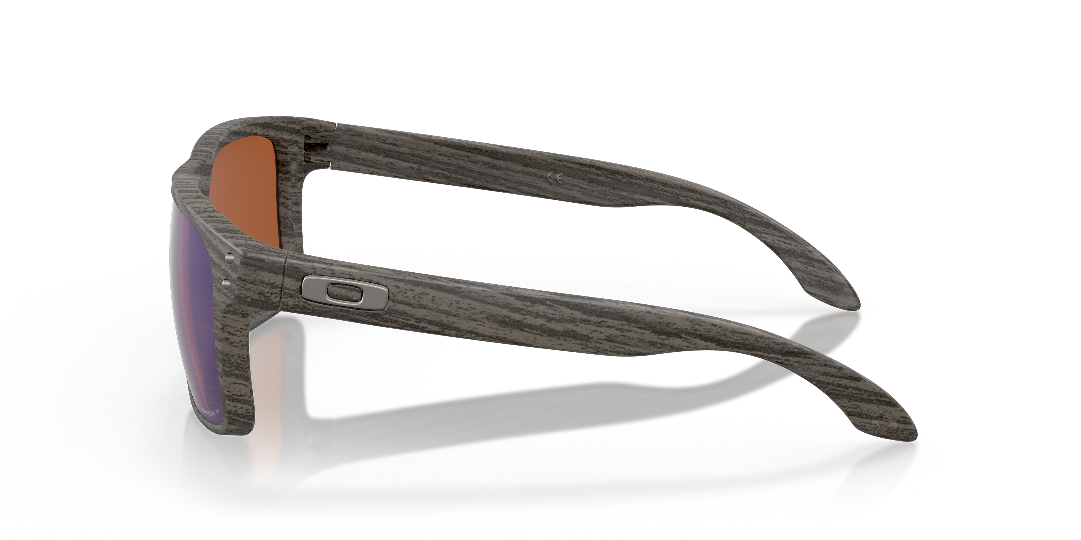 Oakley Holbrook OO9102 in Woodgrain / Prizm Shallow Water Polarized, side view #Colour_Woodgrain / Prizm Shallow Water Polarized