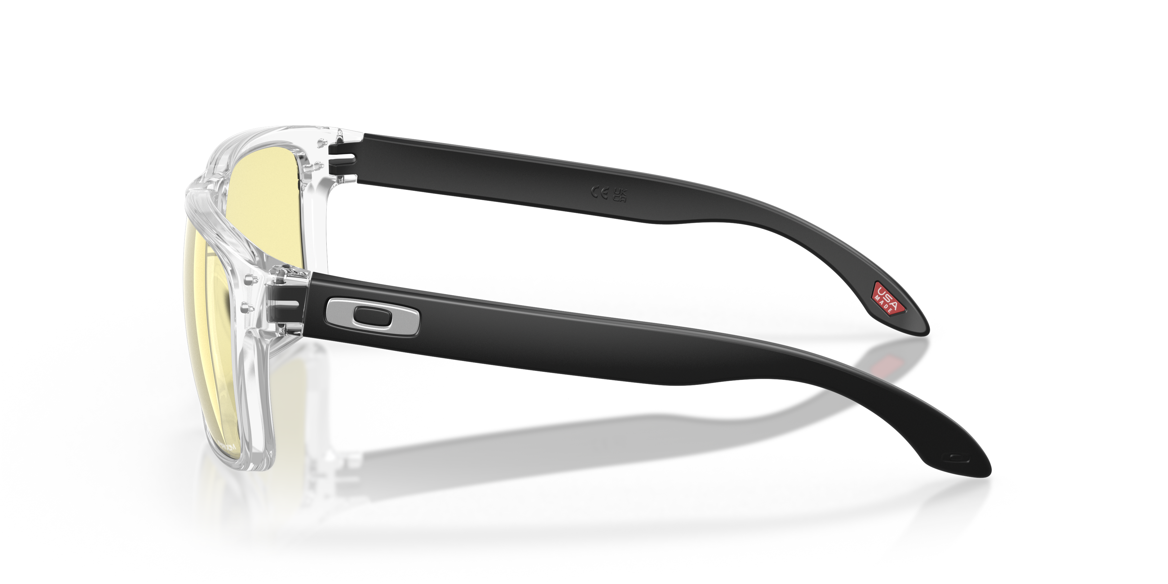 Oakley Holbrook OO9102 in Clear / Prizm Gaming 2.0, side view #Colour_Clear / Prizm Gaming 2.0