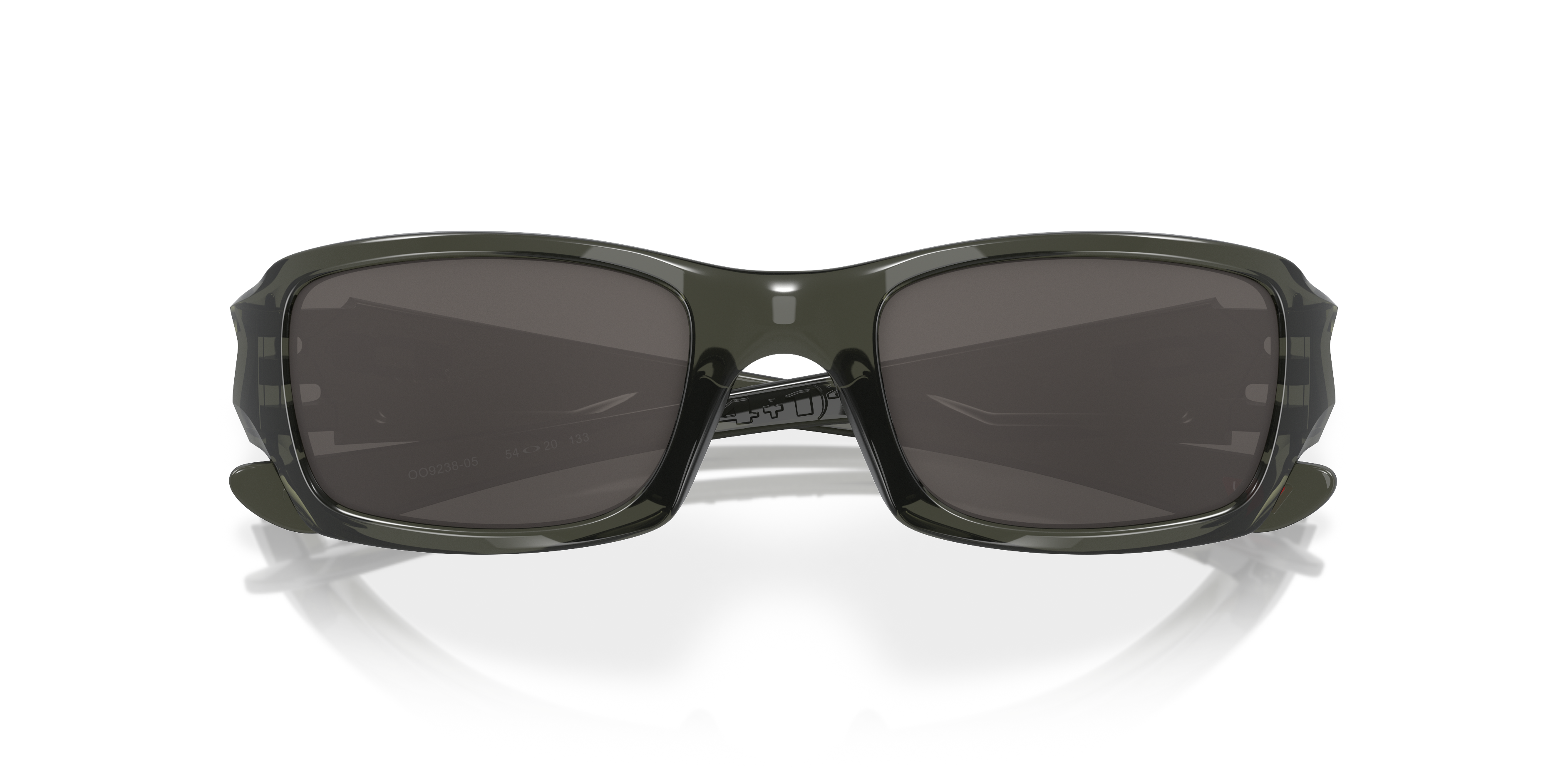 Oakley Fives Squared OO9238 in Grey Smoke / Warm Grey, front detail view #Colour_Grey Smoke / Warm Grey