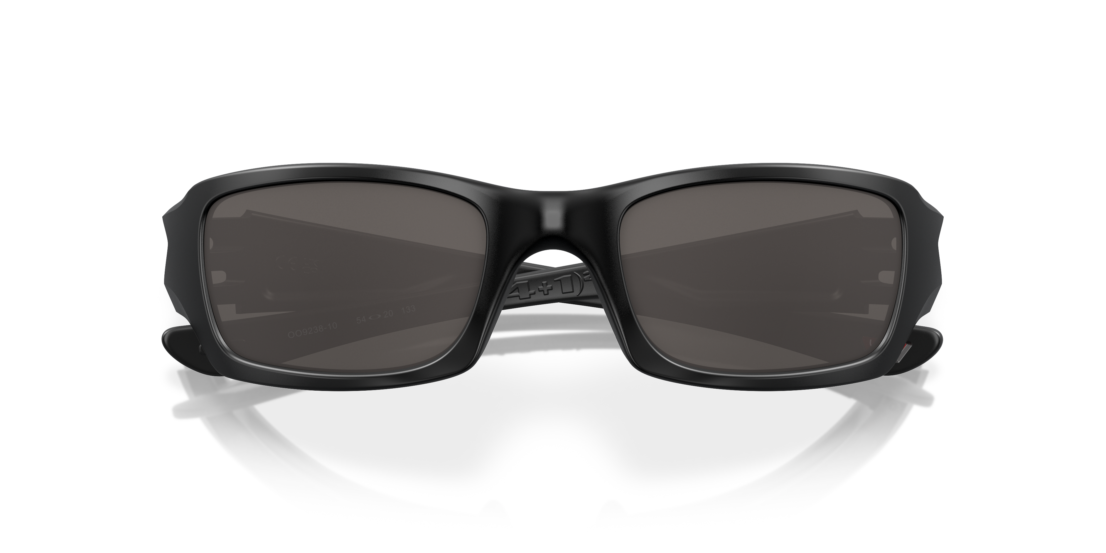 Oakley Fives Squared OO9238 in Matte Black / Warm Grey, front detail view #Colour_Matte Black / Warm Grey