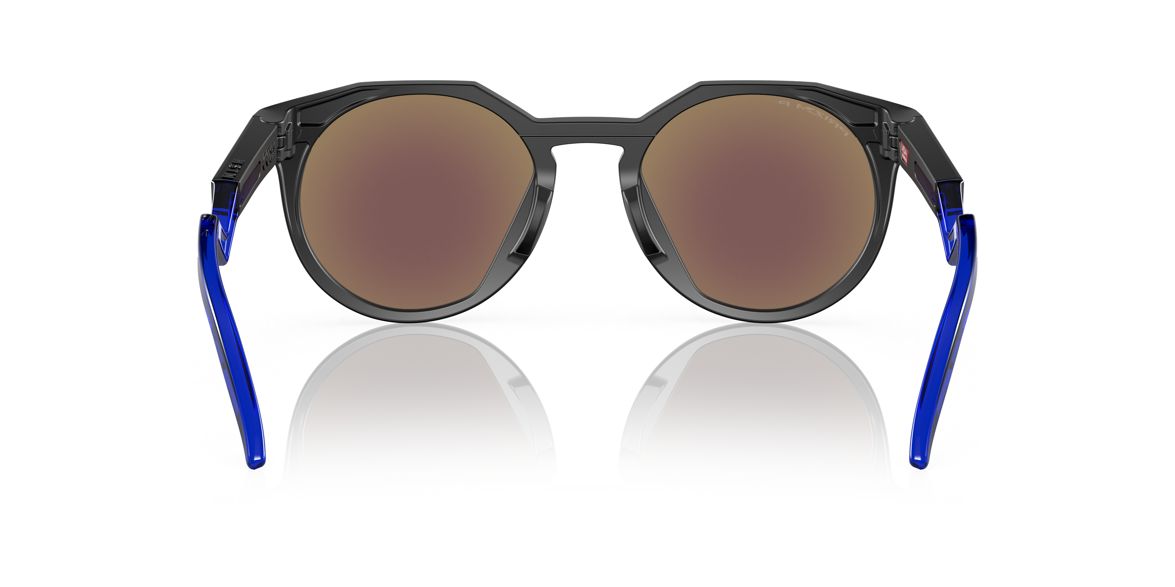 Oakley HSTN OO9242 in Matte Black / Prizm Sapphire Polarized, back view #Colour_Matte Black / Prizm Sapphire Polarized