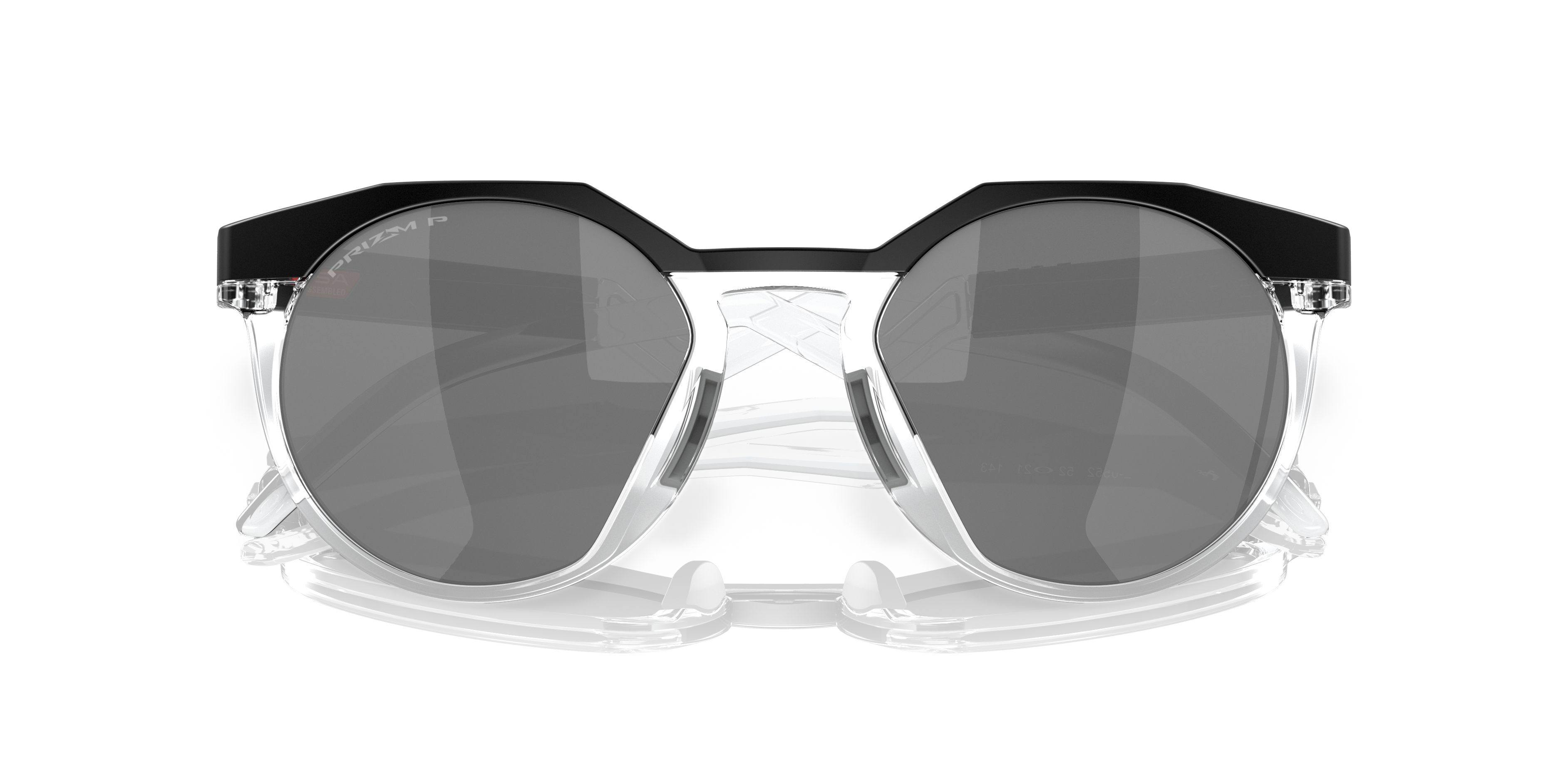 Oakley HSTN OO9242 in Matte Black / Prizm Black Polarized, front detail view #Colour_Matte Black / Prizm Black Polarized