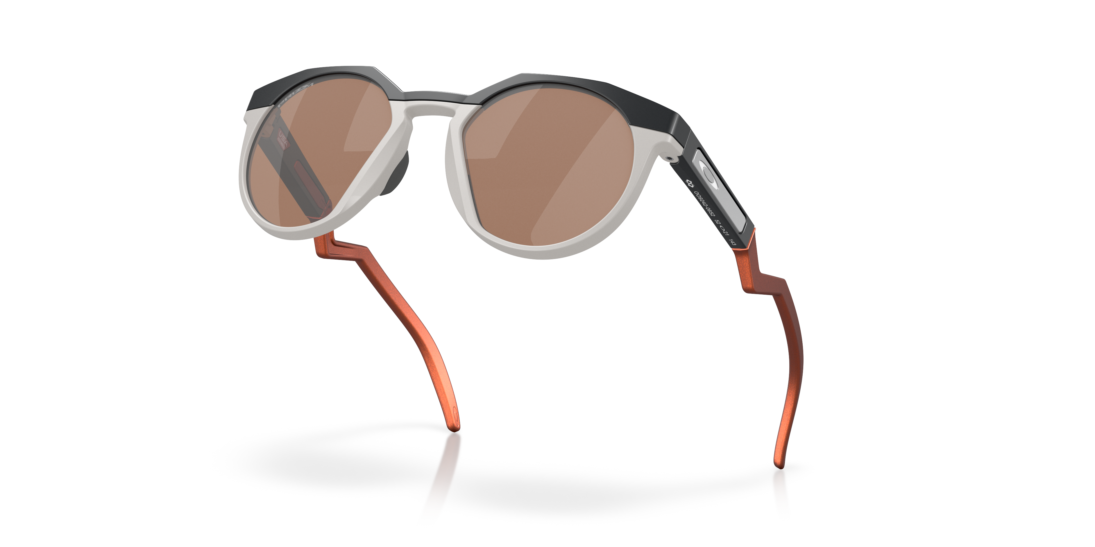 Oakley HSTN OO9242 in Matte Carbon / Prizm Tungsten, angled view #Colour_Matte Carbon / Prizm Tungsten