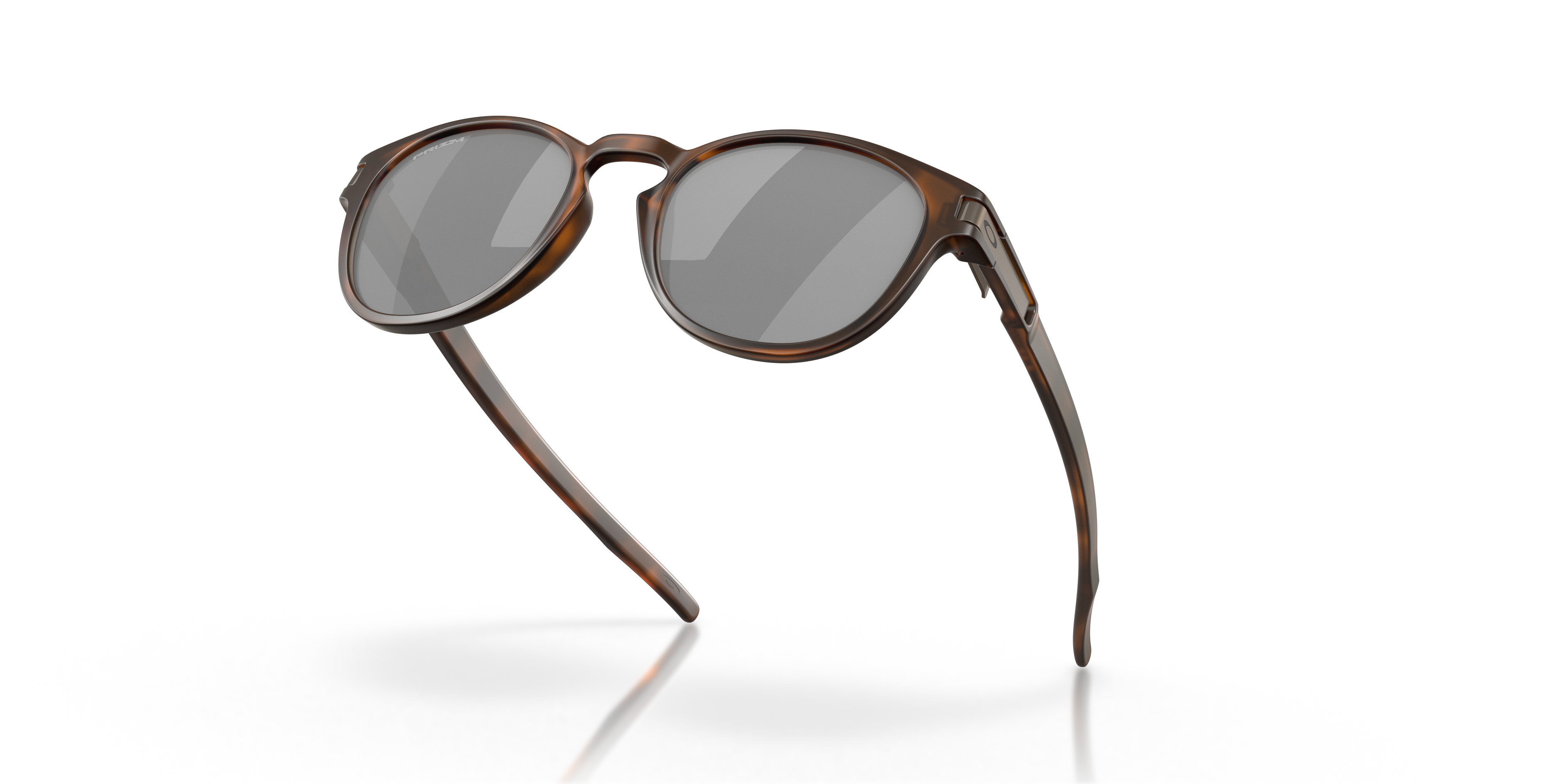Oakley Latch OO9265 in Matte Brown Tortoise / Prizm Black, angled view #Colour_Matte Brown Tortoise / Prizm Black
