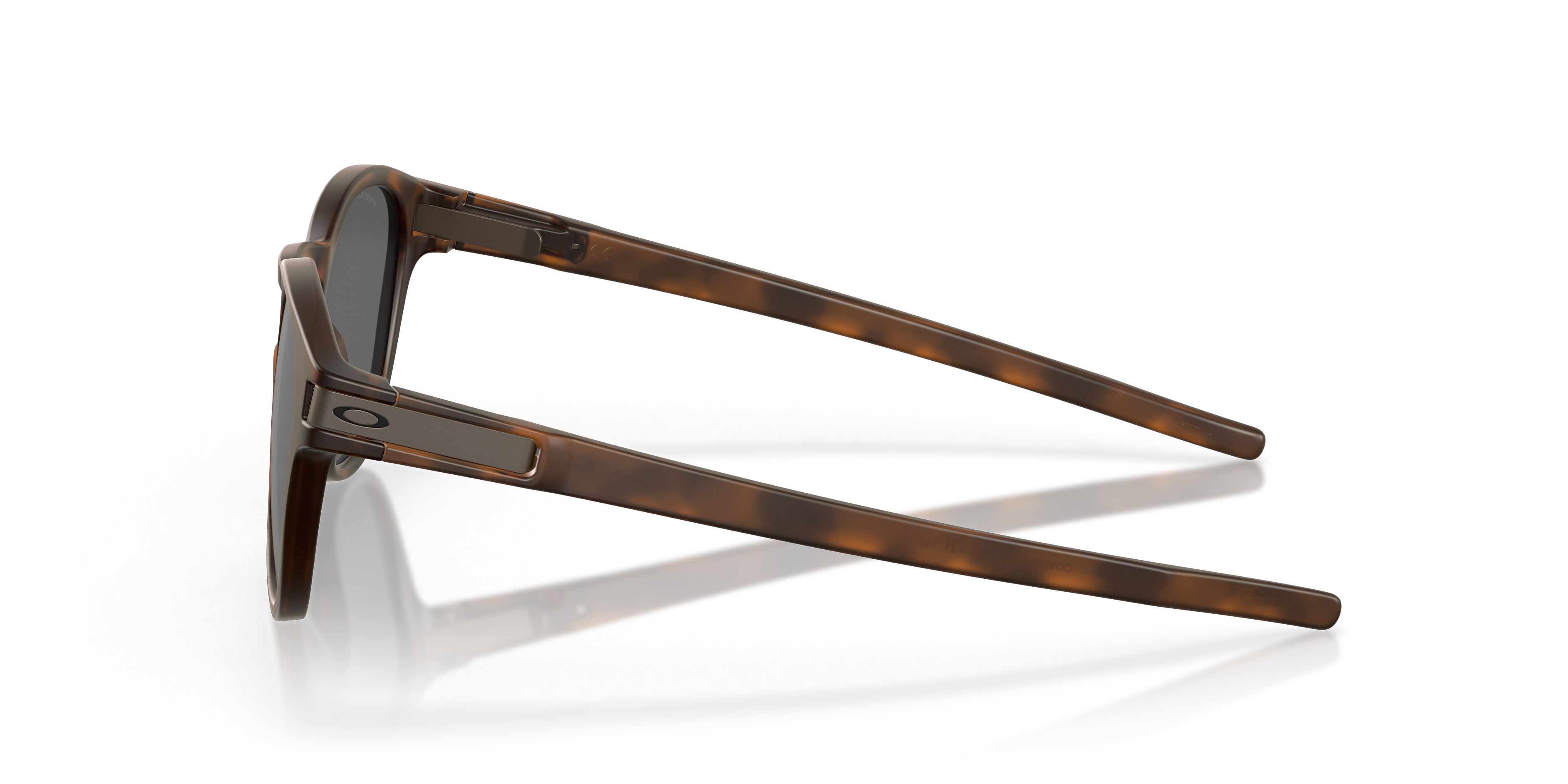Oakley Latch OO9265 in Matte Brown Tortoise / Prizm Black, side view #Colour_Matte Brown Tortoise / Prizm Black