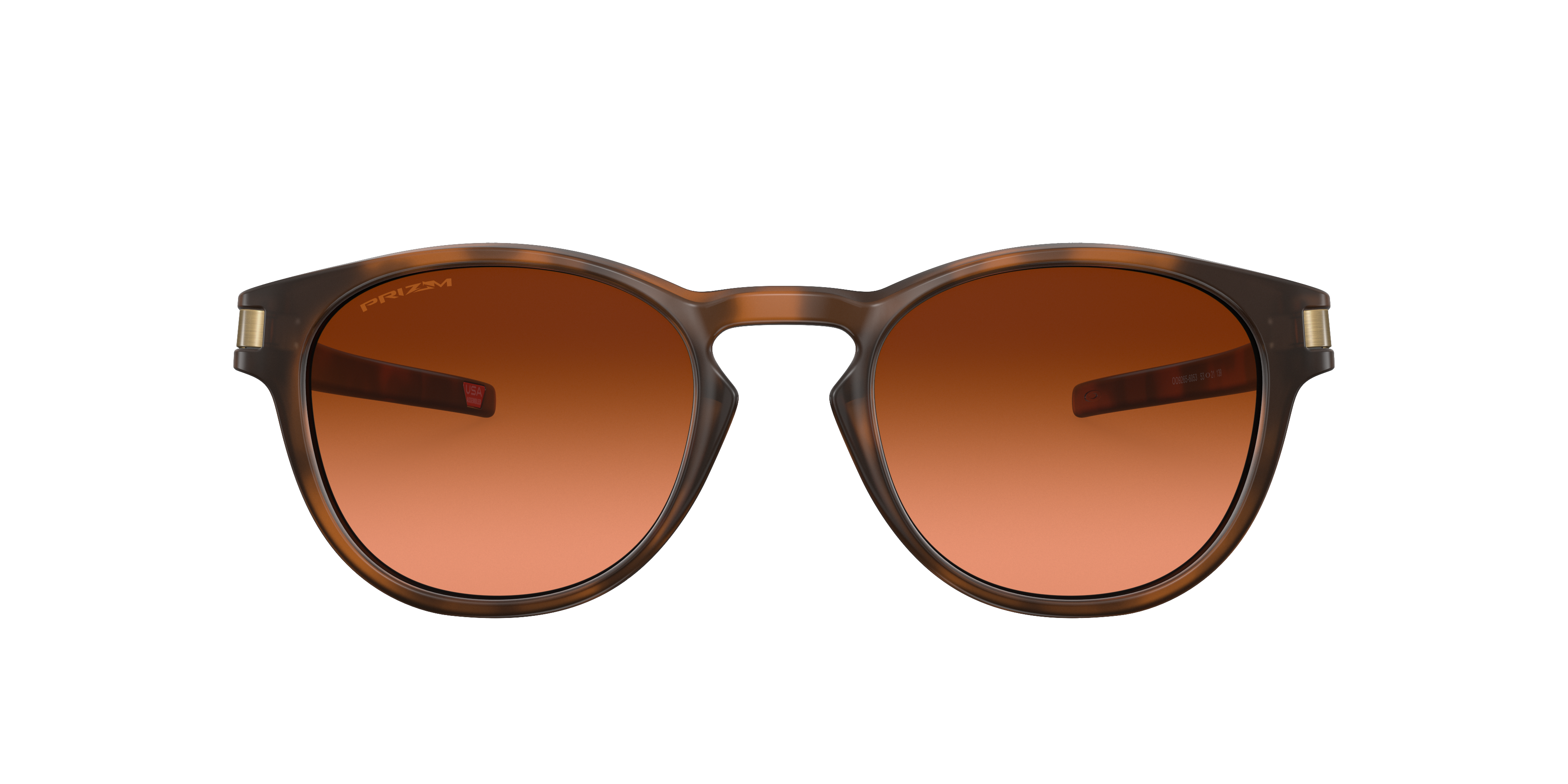 Oakley Latch OO9265 in Matte Brown Tortoise / Prizm Bronze Gradient, front view #Colour_Matte Brown Tortoise / Prizm Bronze Gradient