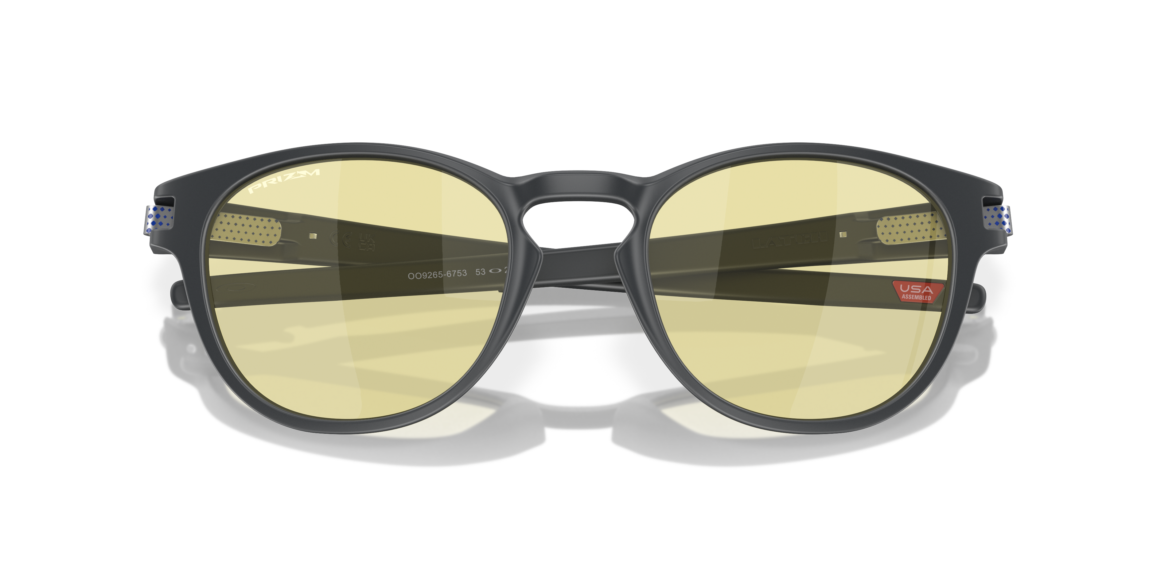 Oakley Latch OO9265 in Matte Carbon / Prizm Gaming 2.0, front detail view #Colour_Matte Carbon / Prizm Gaming 2.0