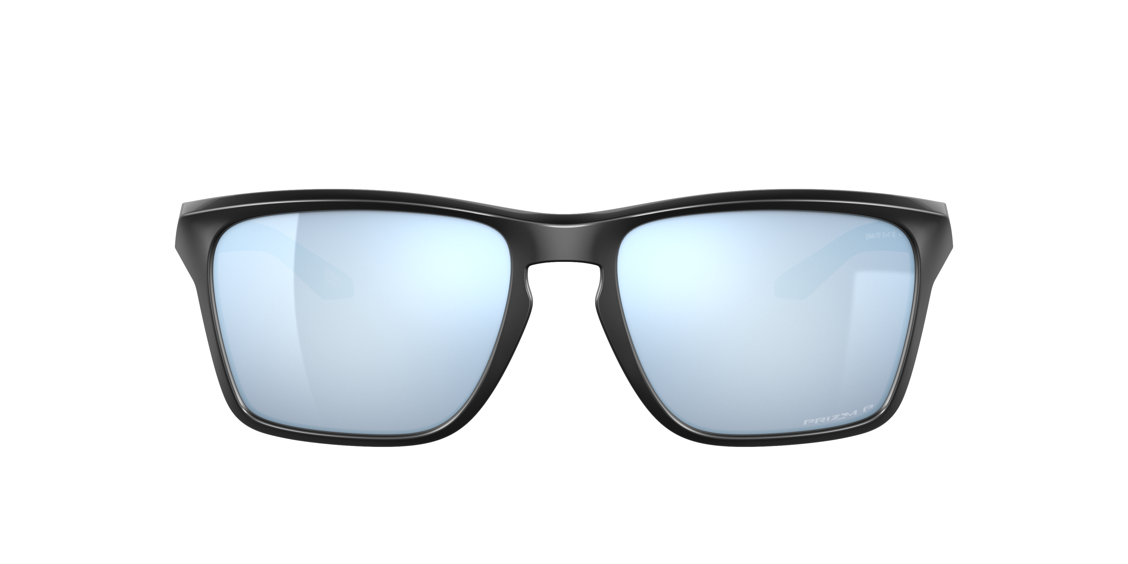 Oakley Sylas OO9448 in Matte Black / Prizm Deep Water Polarized, front view #Colour_Matte Black / Prizm Deep Water Polarized