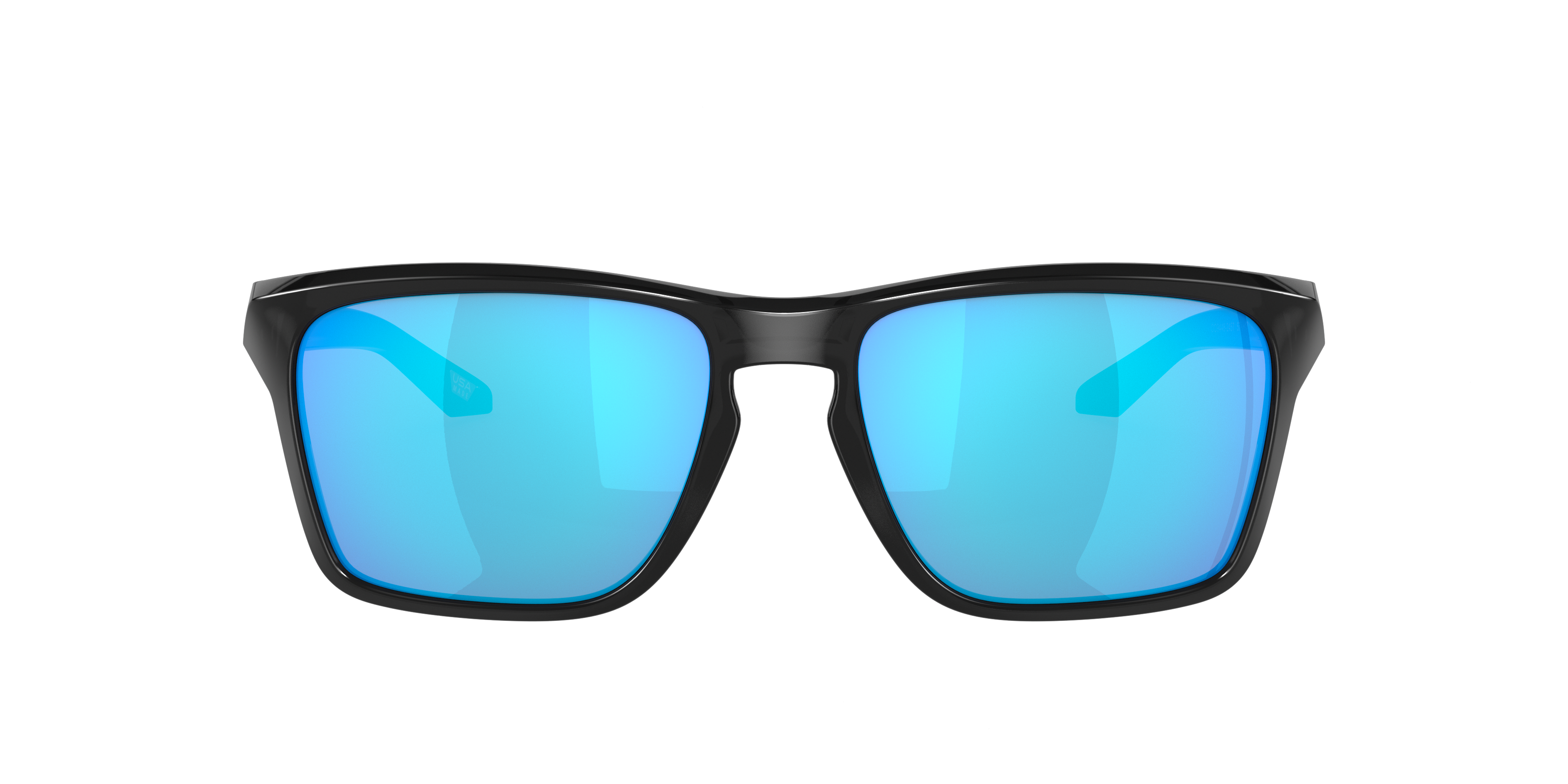 Oakley Sylas OO9448 in Black Ink / Sapphire Iridium, front view #Colour_Black Ink / Sapphire Iridium