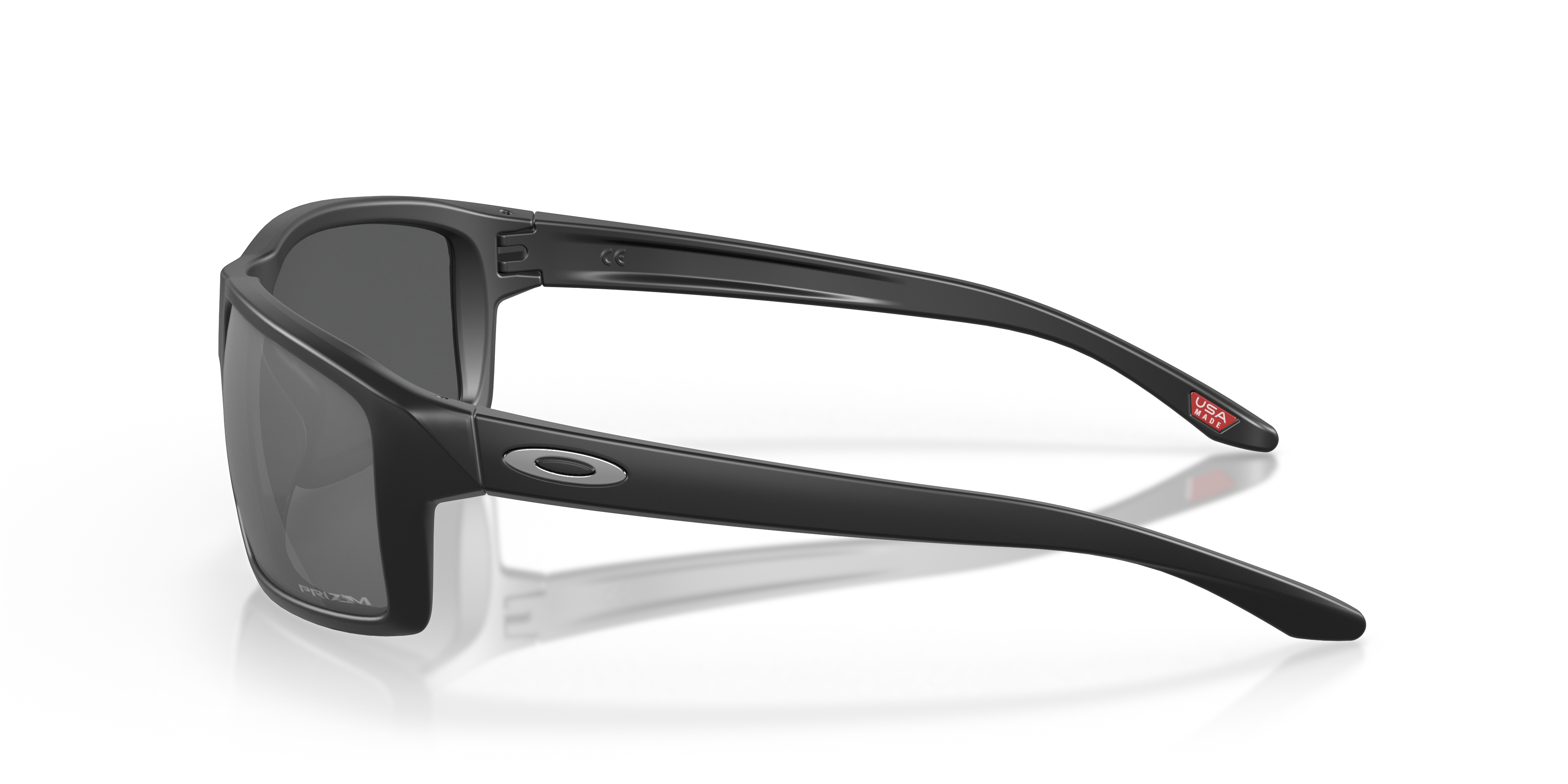 Oakley Gibston OO9449 in Matte Black / Prizm Black, side view #Colour_Matte Black / Prizm Black