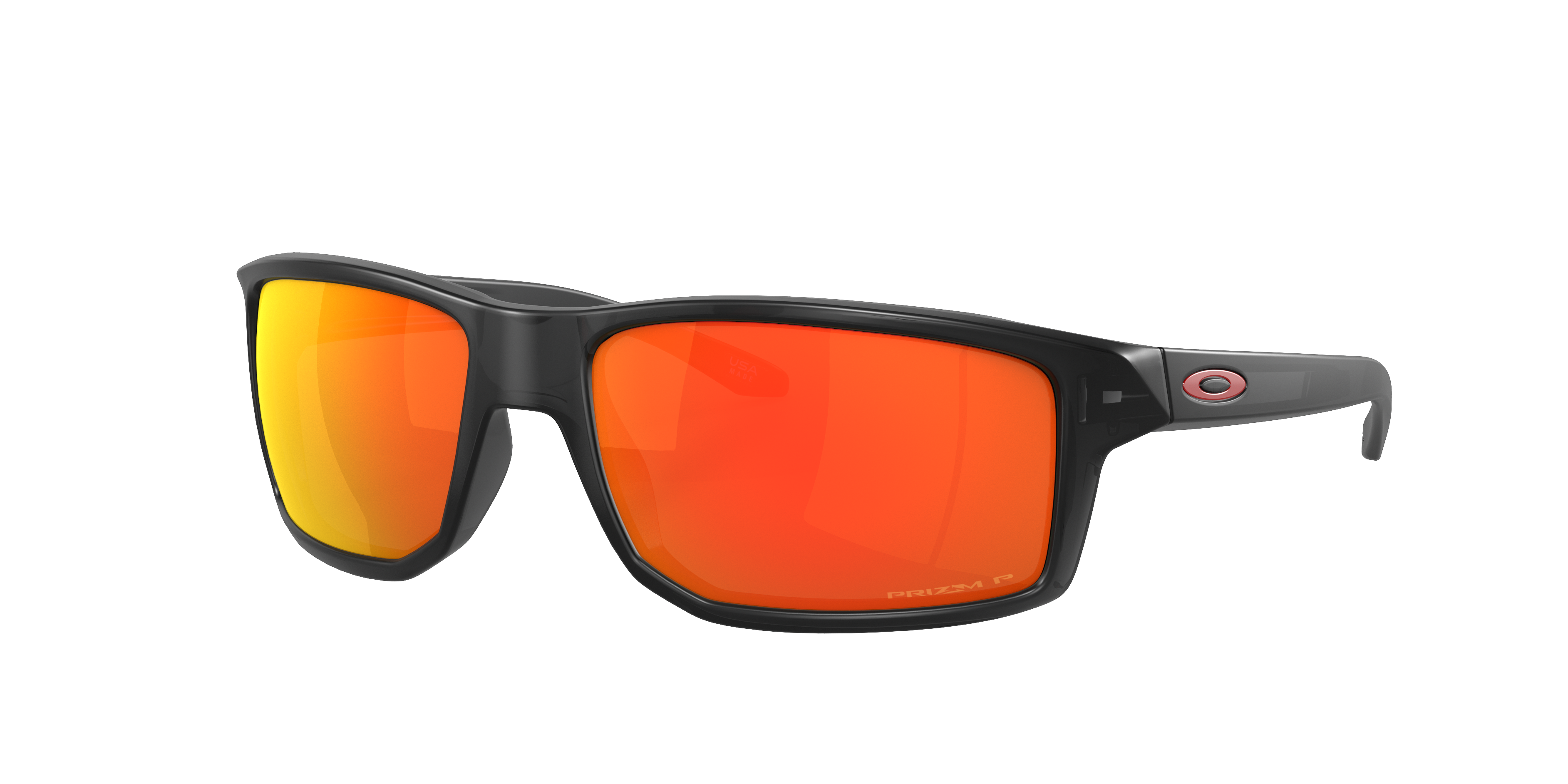Oakley Gibston OO9449 in Black Ink / Prizm Ruby Polarized, three-quarter view #Colour_Black Ink / Prizm Ruby Polarized