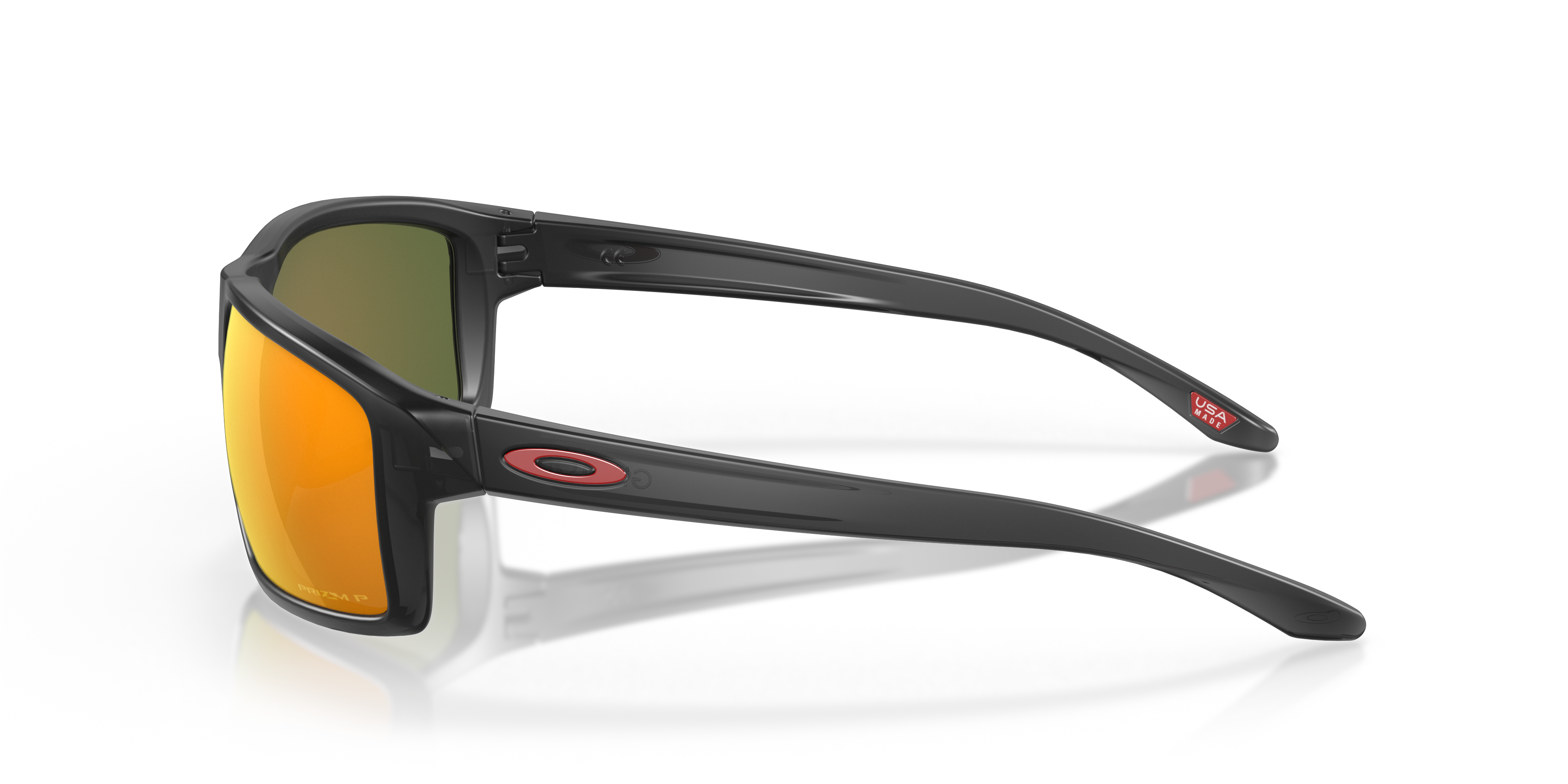Oakley Gibston OO9449 in Black Ink / Prizm Ruby Polarized, side view #Colour_Black Ink / Prizm Ruby Polarized
