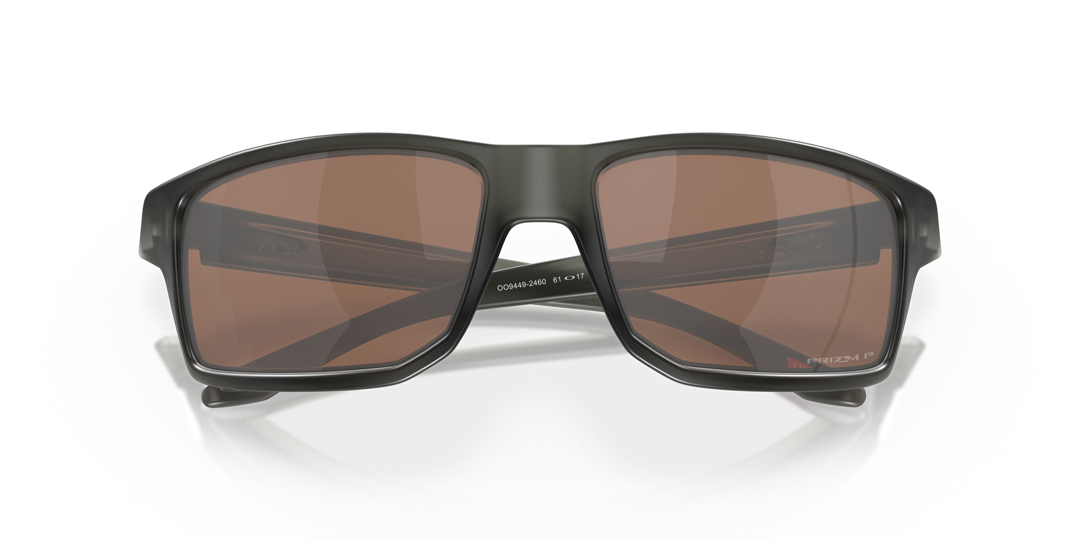 Oakley Gibston OO9449 in Matte Grey Smoke / Prizm Tungsten Polarized, front detail view #Colour_Matte Grey Smoke / Prizm Tungsten Polarized
