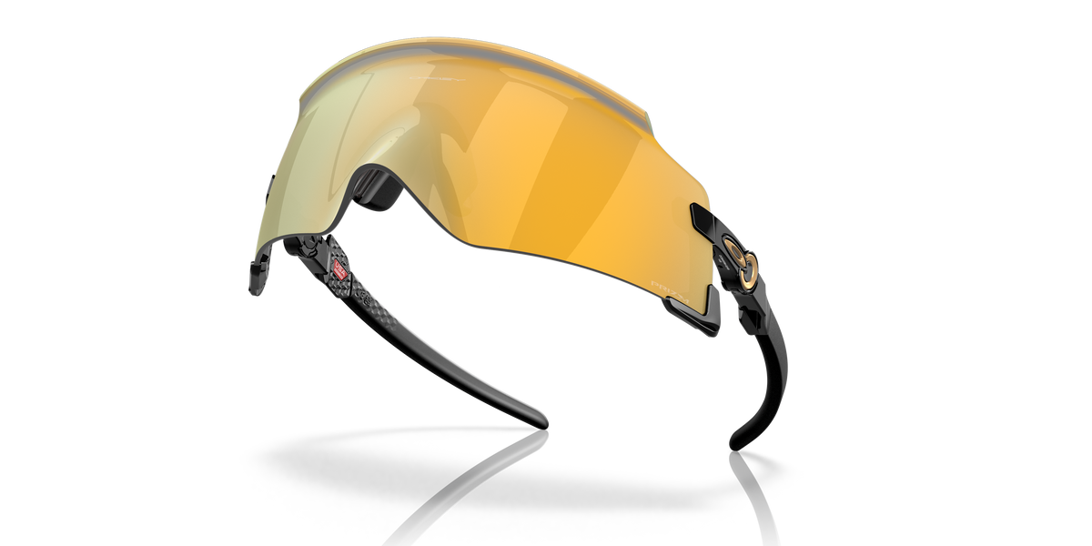 Oakley Kato OO9455M in Polished Black / Prizm 24K, angled view #Colour_Polished Black / Prizm 24K (945502)