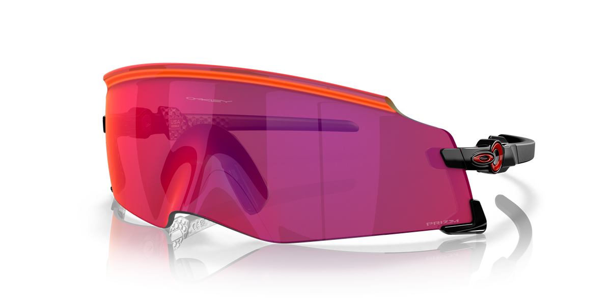 Oakley Kato OO9455M in Polished Black / Prizm Road, three-quarter view #Colour_Polished Black / Prizm Road (945504)