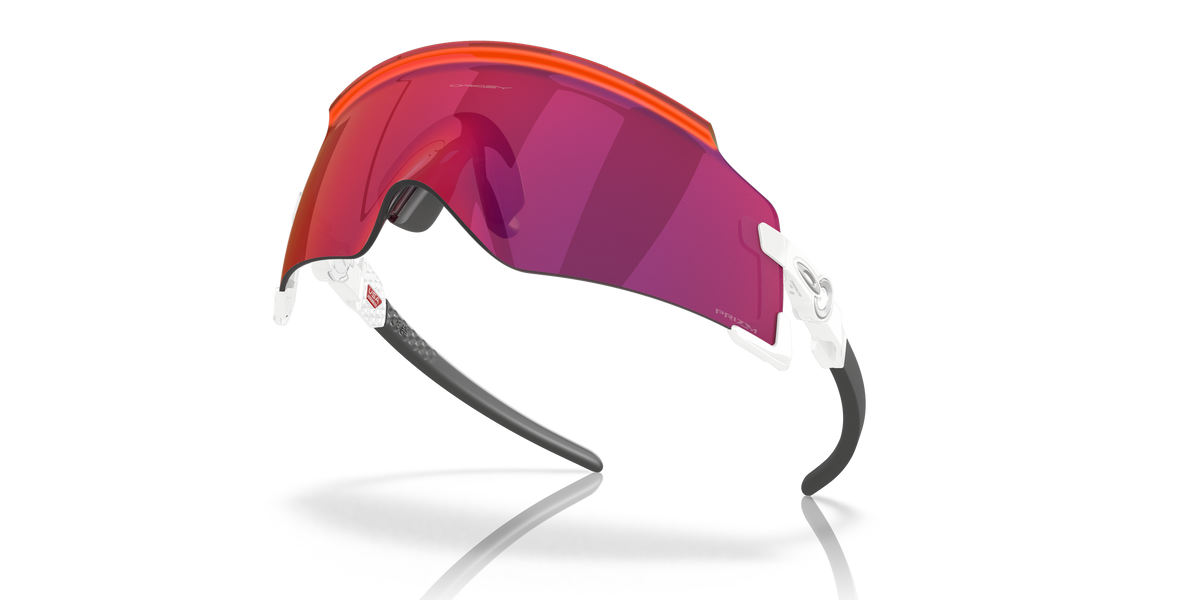 Oakley Kato OO9455M in White / Prizm Road, angled view #Colour_White / Prizm Road (945527)