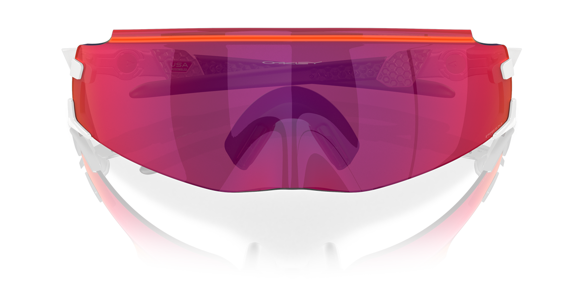 Oakley Kato OO9455M in White / Prizm Road, front detail view #Colour_White / Prizm Road (945527)