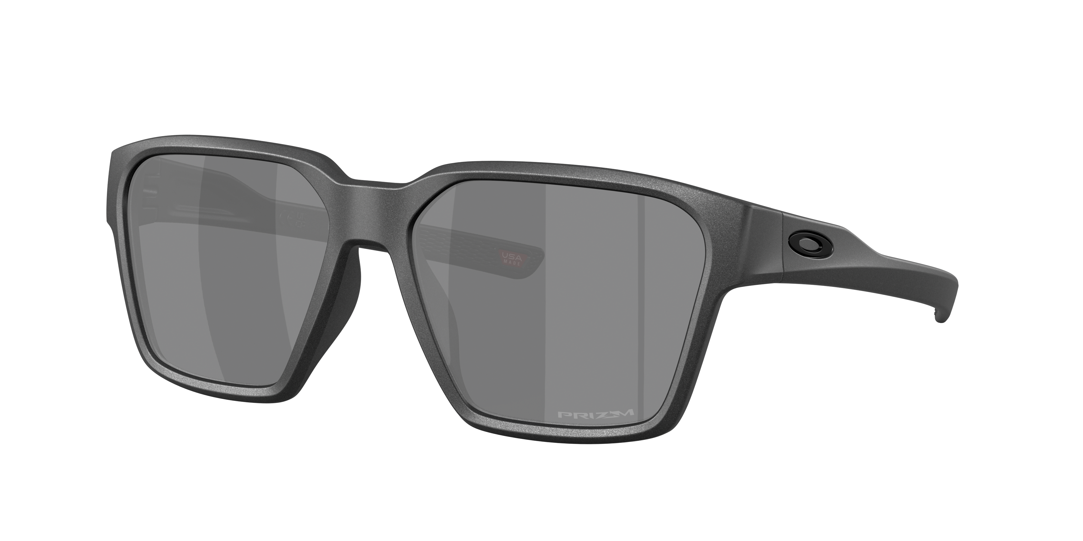 Oakley Briza OO9497 in Steel / Prizm Black, three-quarter view #Colour_Steel / Prizm Black