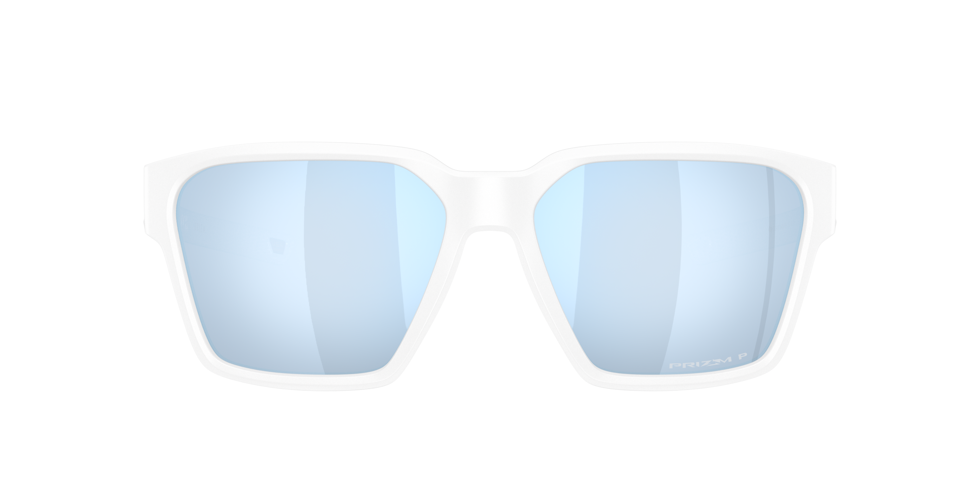 Oakley Briza OO9497 in Matte White / Prizm Deep Water Polarized, front view #Colour_Matte White / Prizm Deep Water Polarized