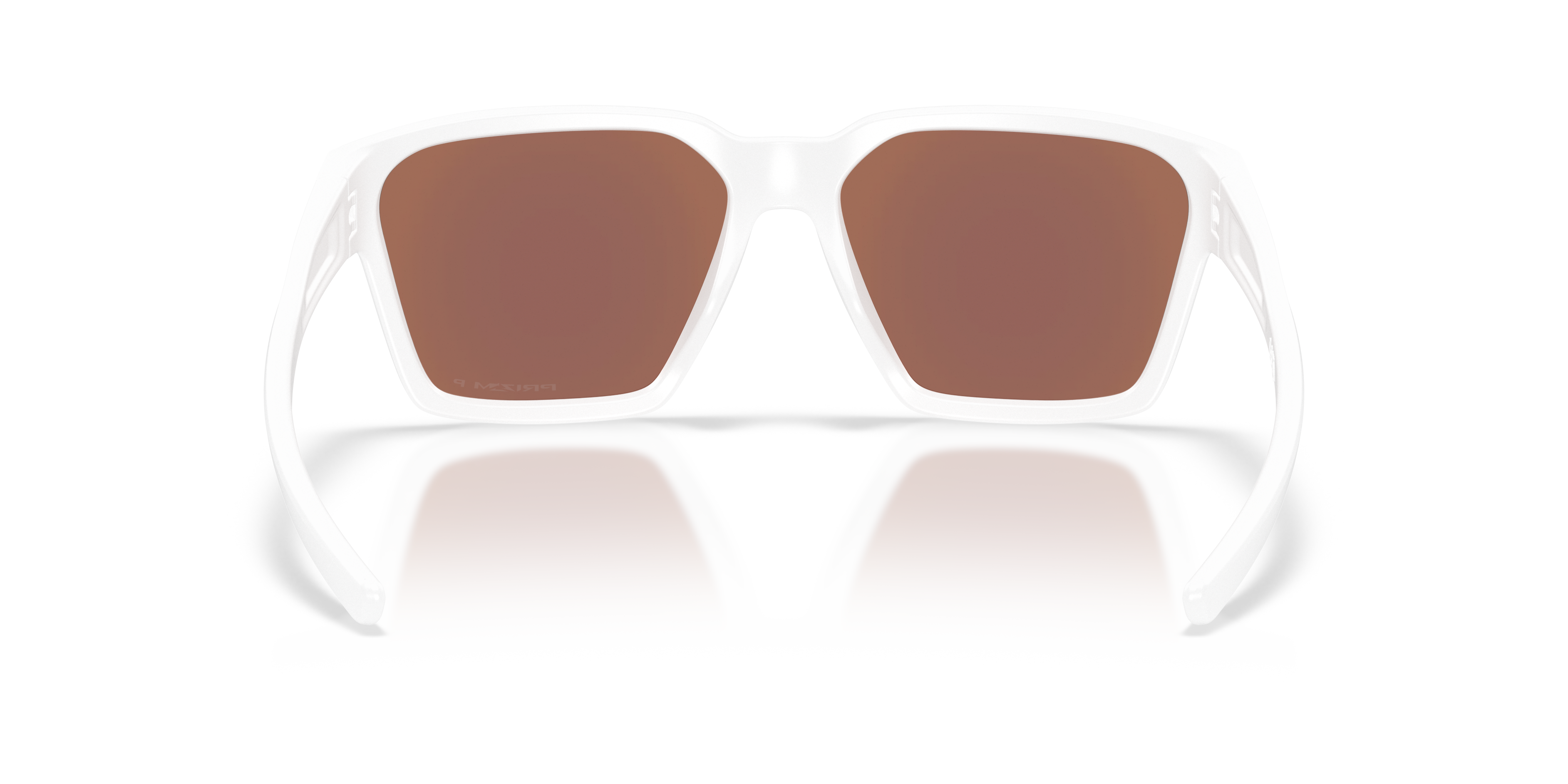 Oakley Briza OO9497 in Matte White / Prizm Deep Water Polarized, back view #Colour_Matte White / Prizm Deep Water Polarized