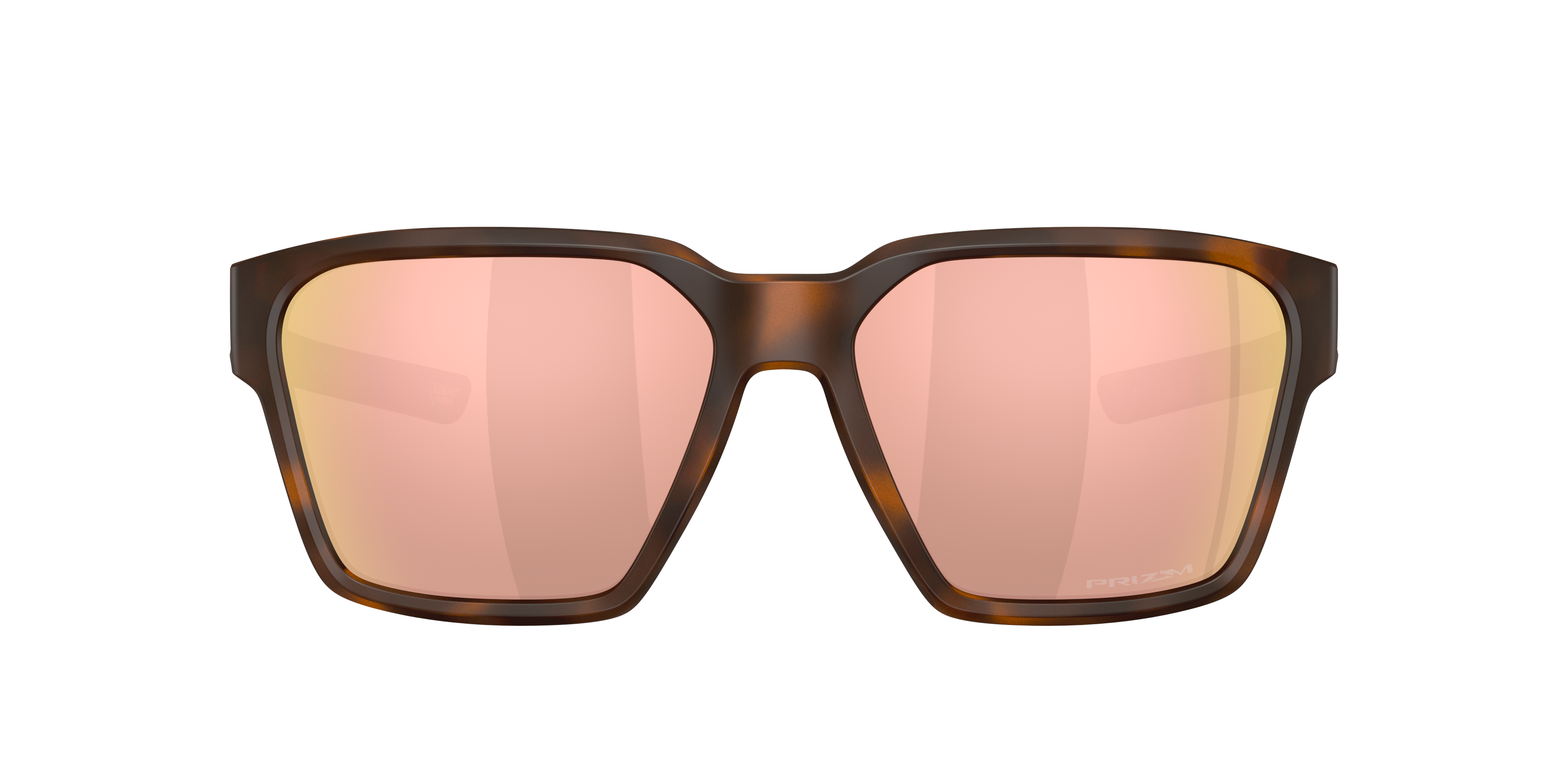 Oakley Briza OO9497 in Matt Tortoise Dark Amber / Prizm Rose Gold, front view #Colour_Matt Tortoise Dark Amber / Prizm Rose Gold