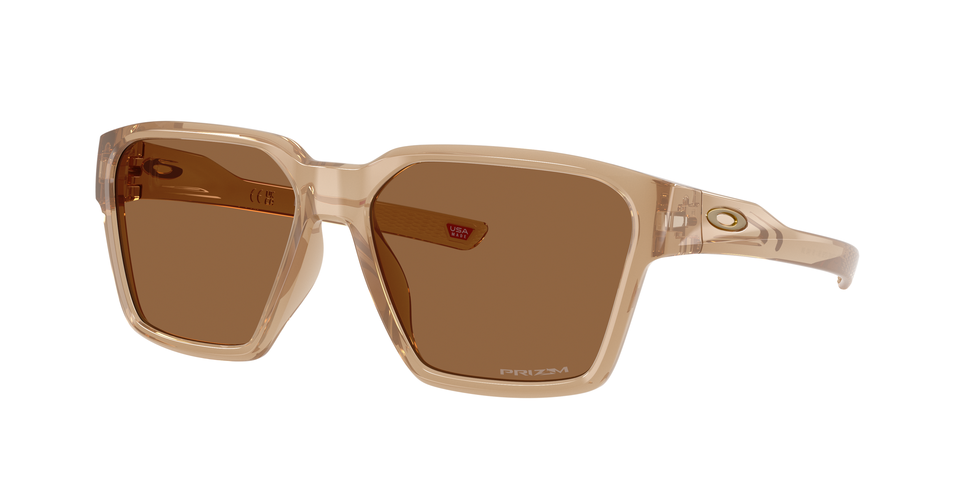 Oakley Briza OO9497 in Polished Sepia / Prizm Bronze, three-quarter view #Colour_Polished Sepia / Prizm Bronze