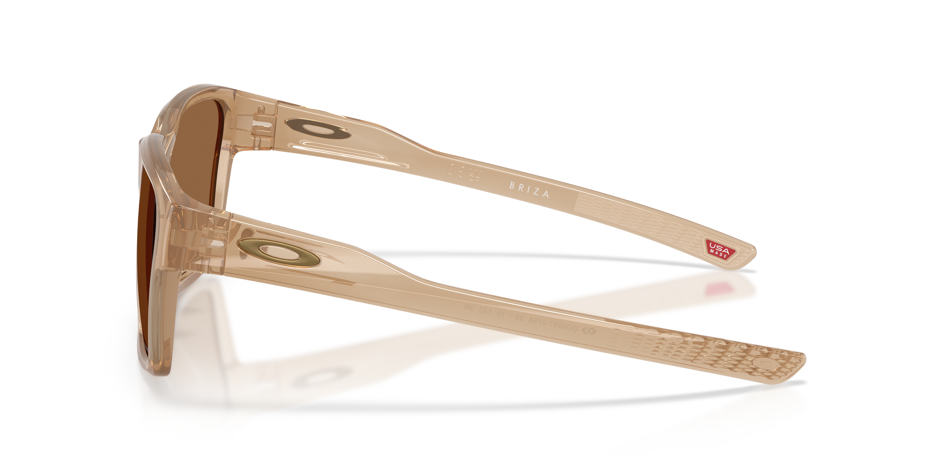 Oakley Briza OO9497 in Polished Sepia / Prizm Bronze, side view #Colour_Polished Sepia / Prizm Bronze