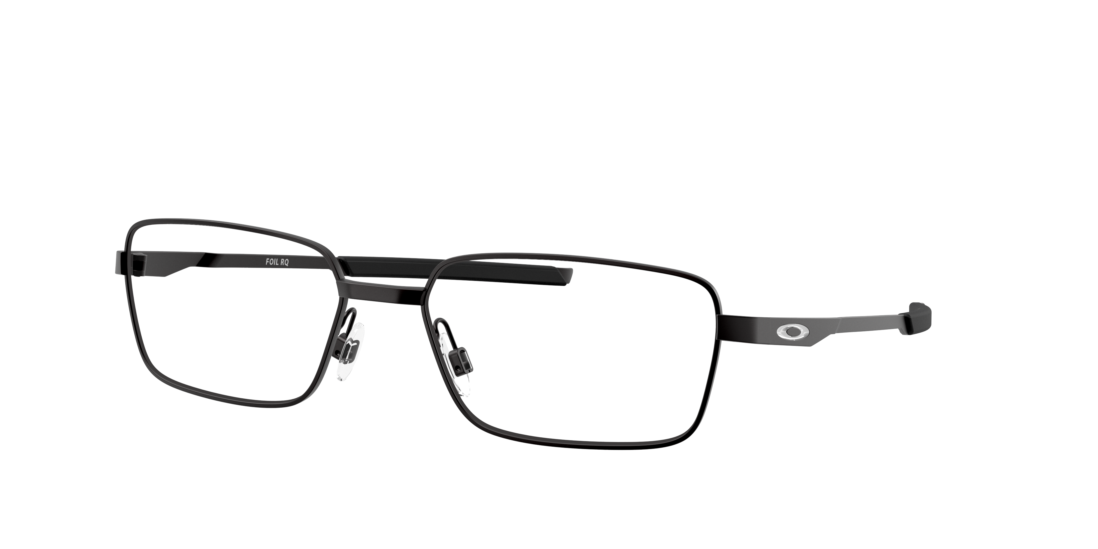 Oakley Foil RQ OX3036 in Satin Black, three-quarter view #Colour_Satin Black