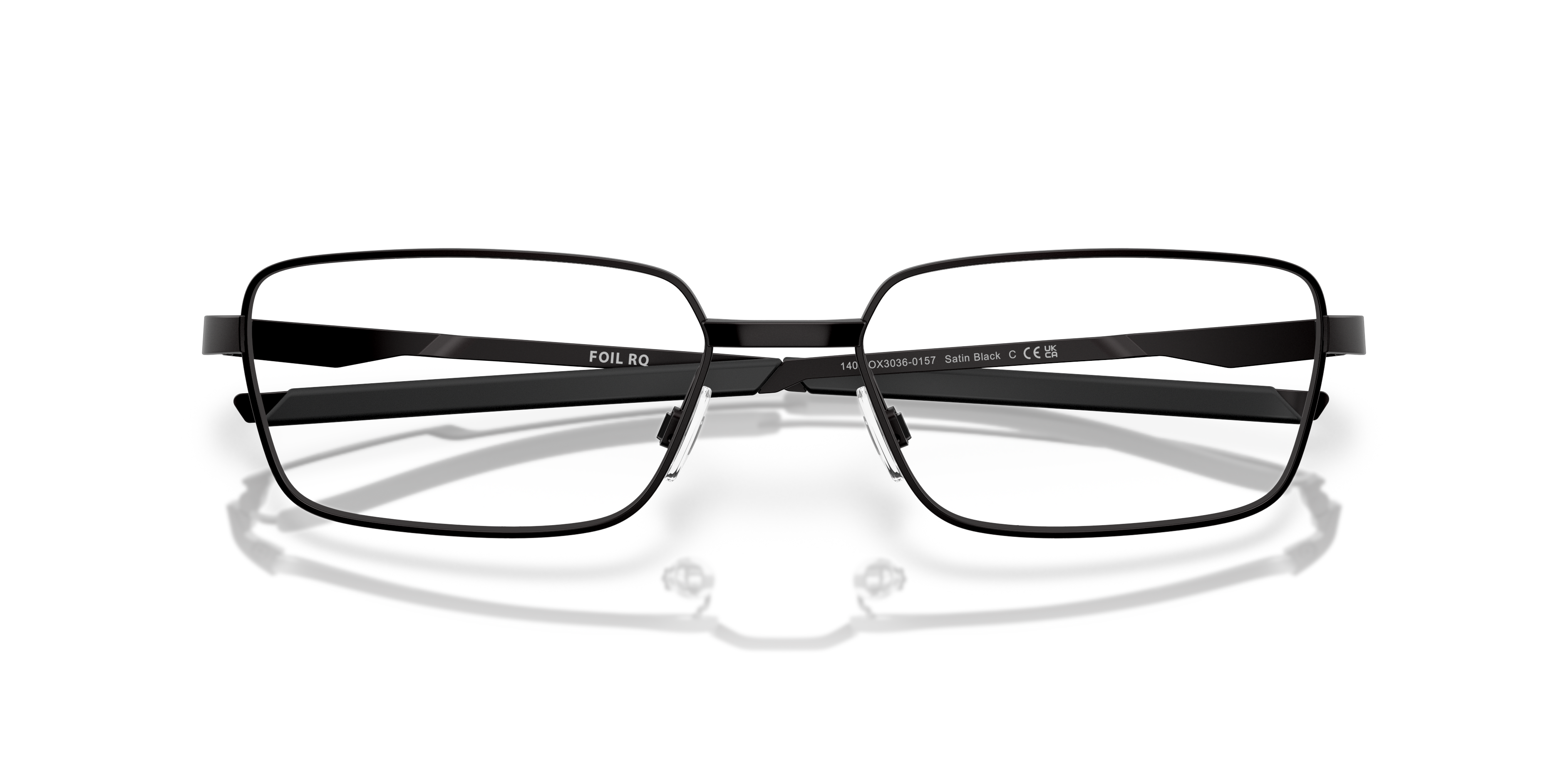 Oakley Foil RQ OX3036 in Satin Black, front detail view #Colour_Satin Black