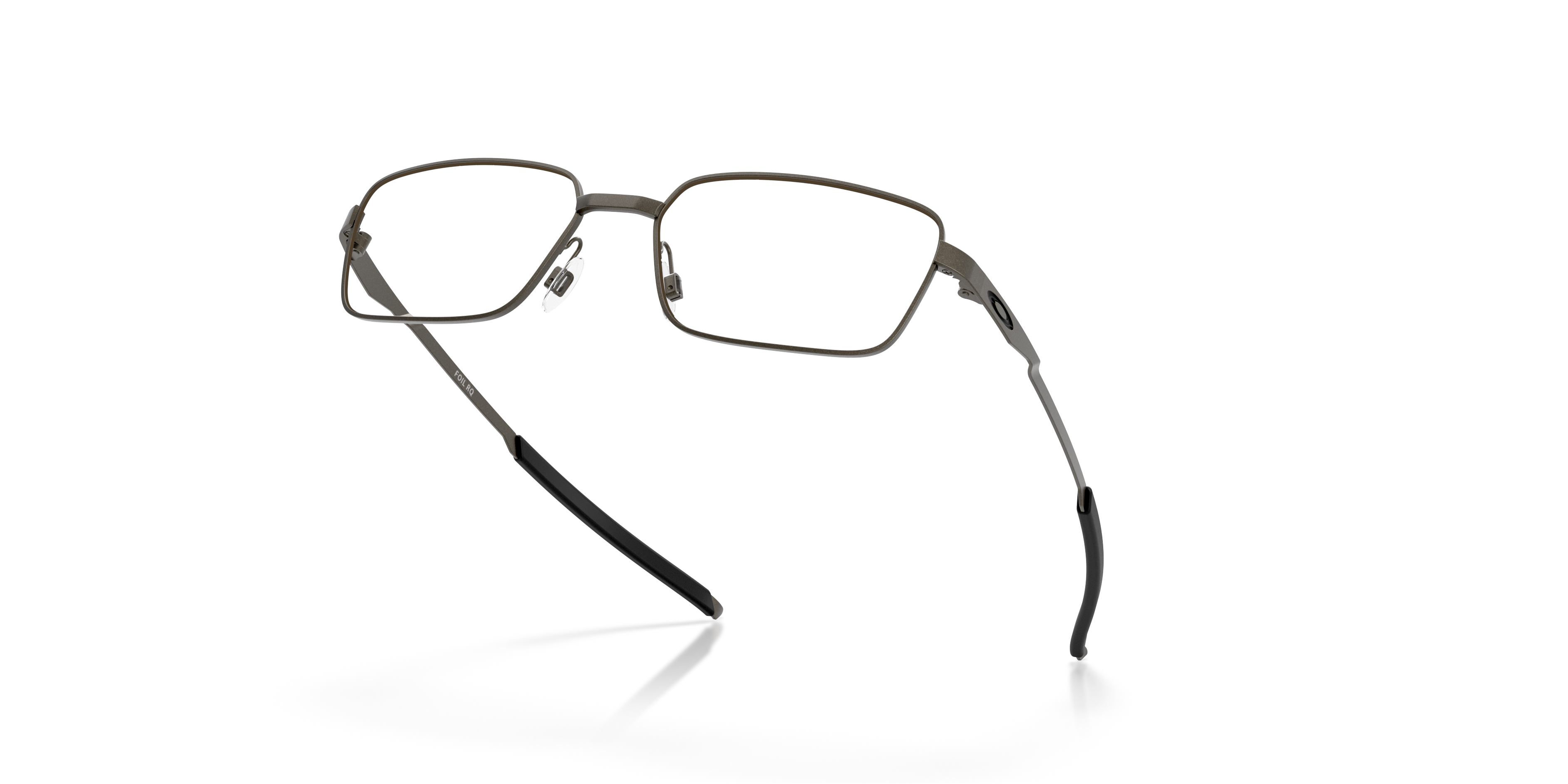 Oakley Foil RQ OX3036 in Satin Lead, angled view #Colour_Satin Lead