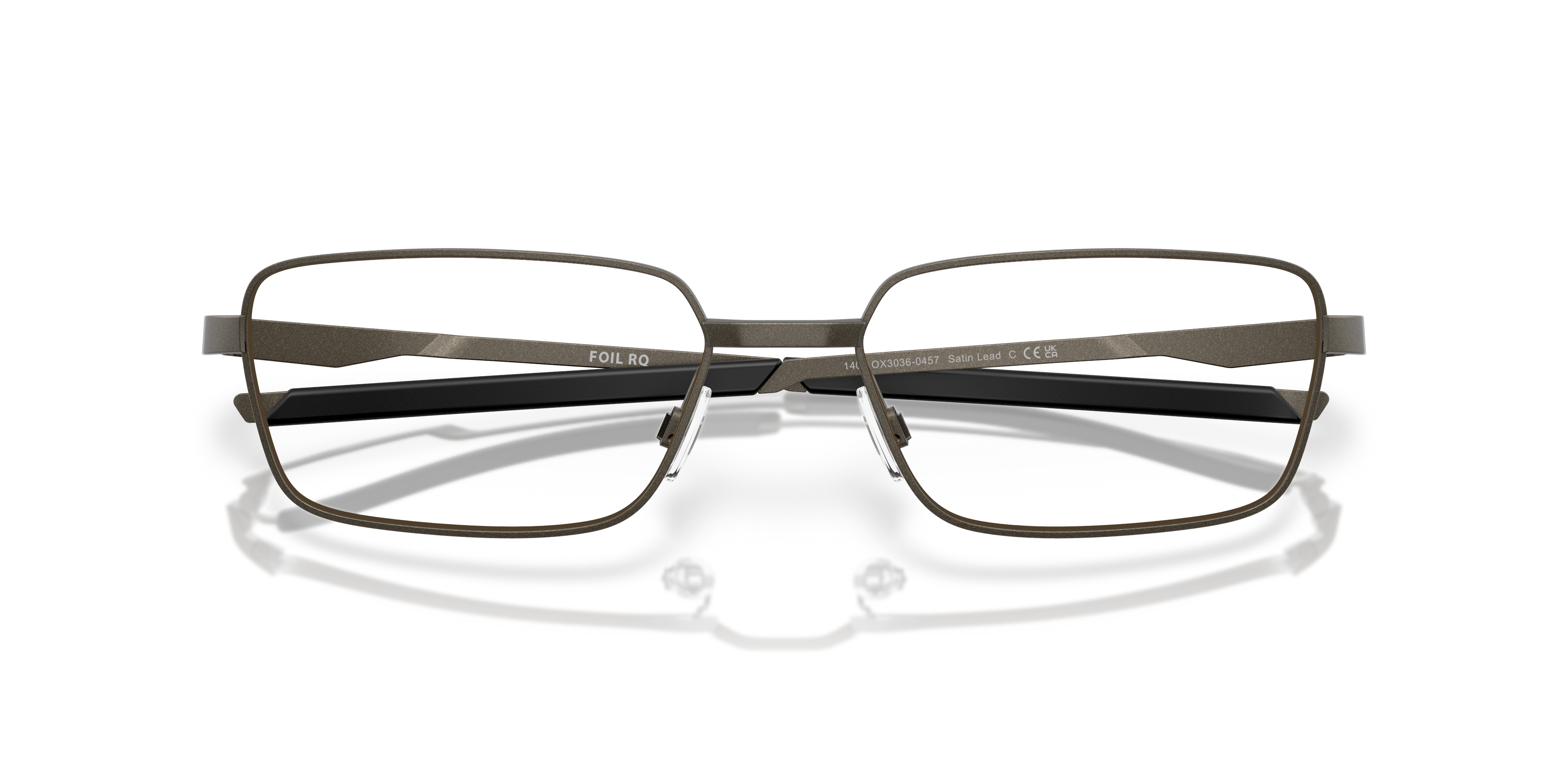 Oakley Foil RQ OX3036 in Satin Lead, front detail view #Colour_Satin Lead