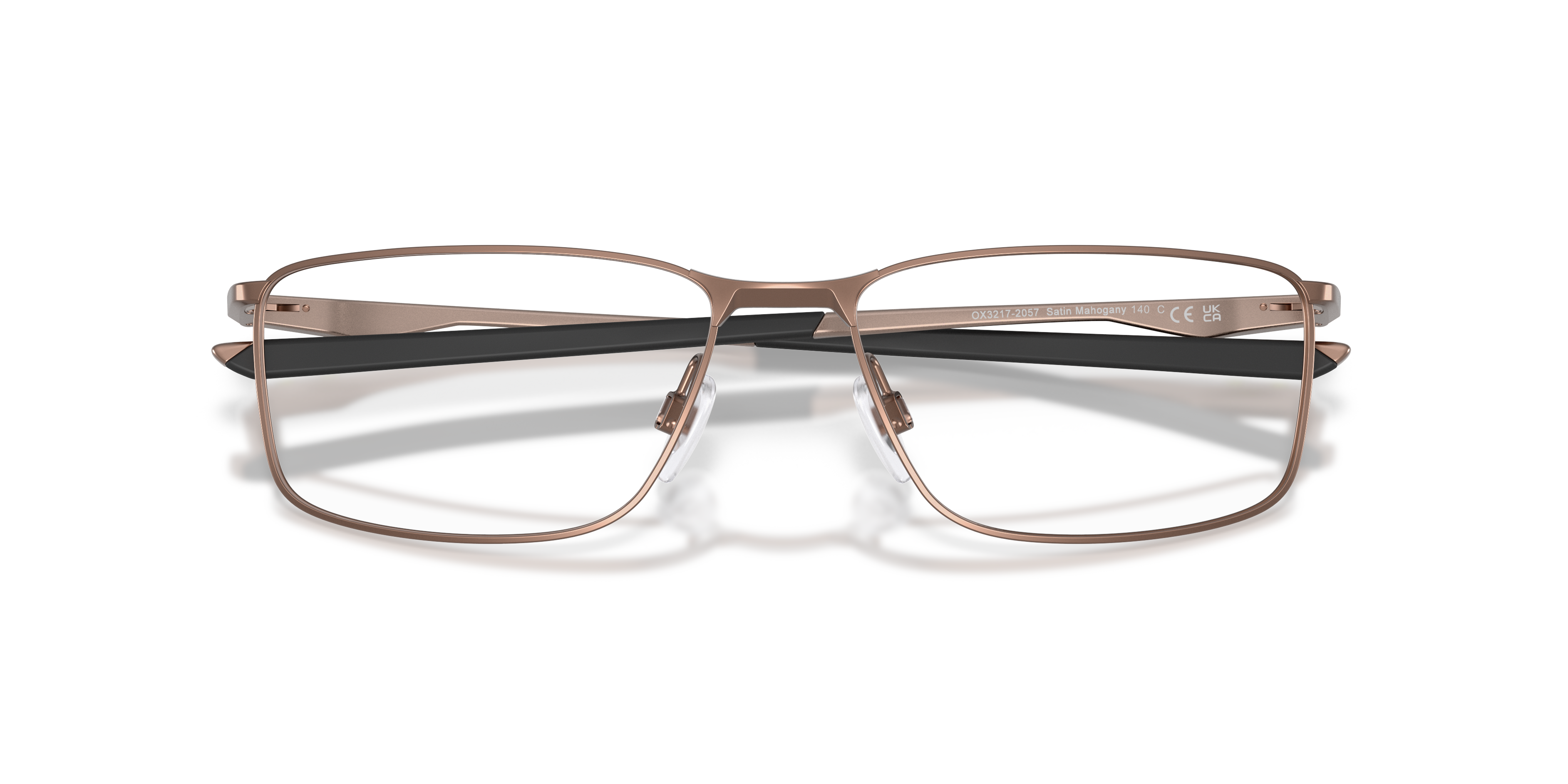Oakley Socket 5.0 OX3217 in Mahogany, front detail view #Colour_Mahogany