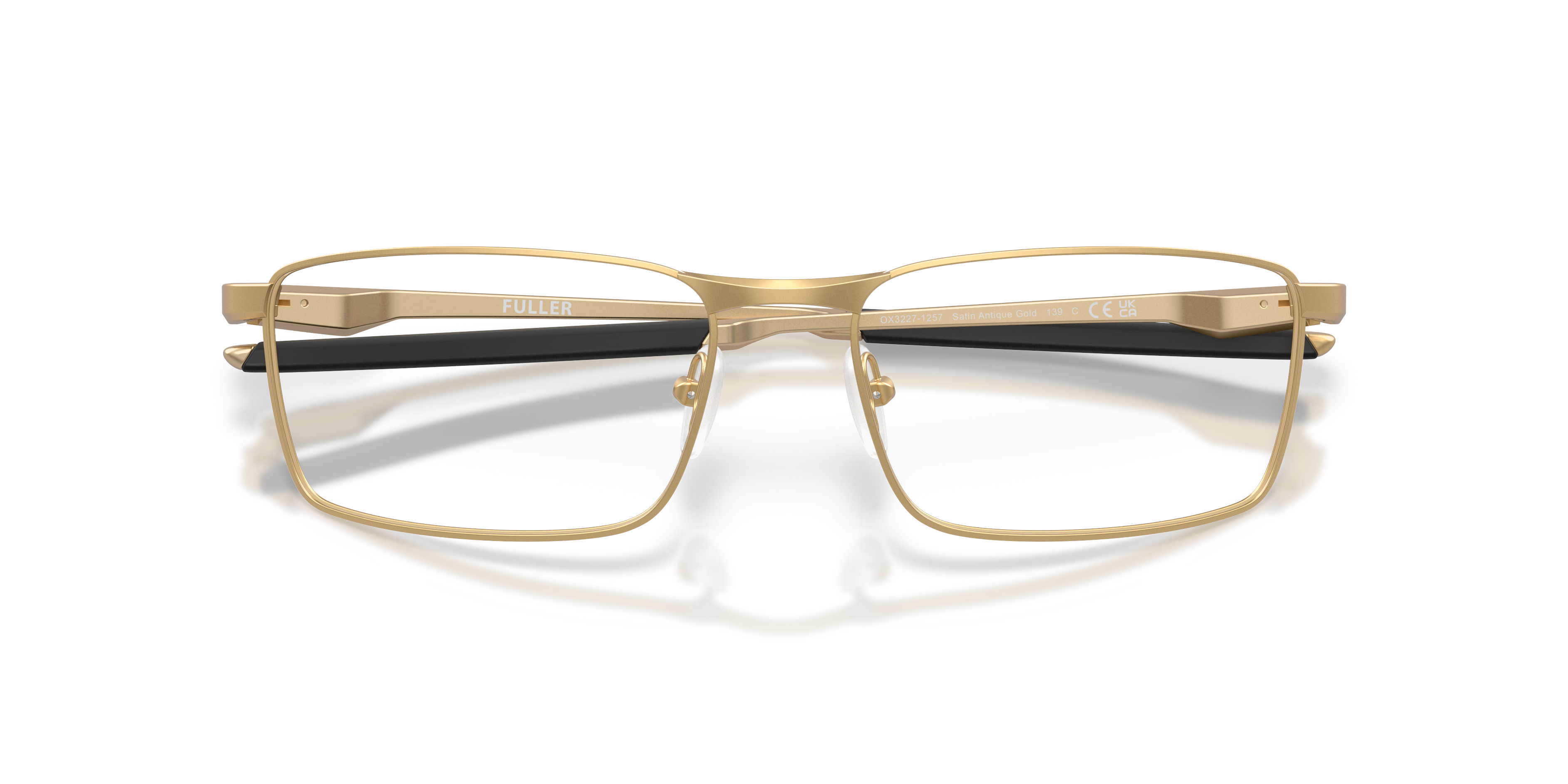 Oakley Fuller OX3227 in Antique Gold, front detail view #Colour_Antique Gold