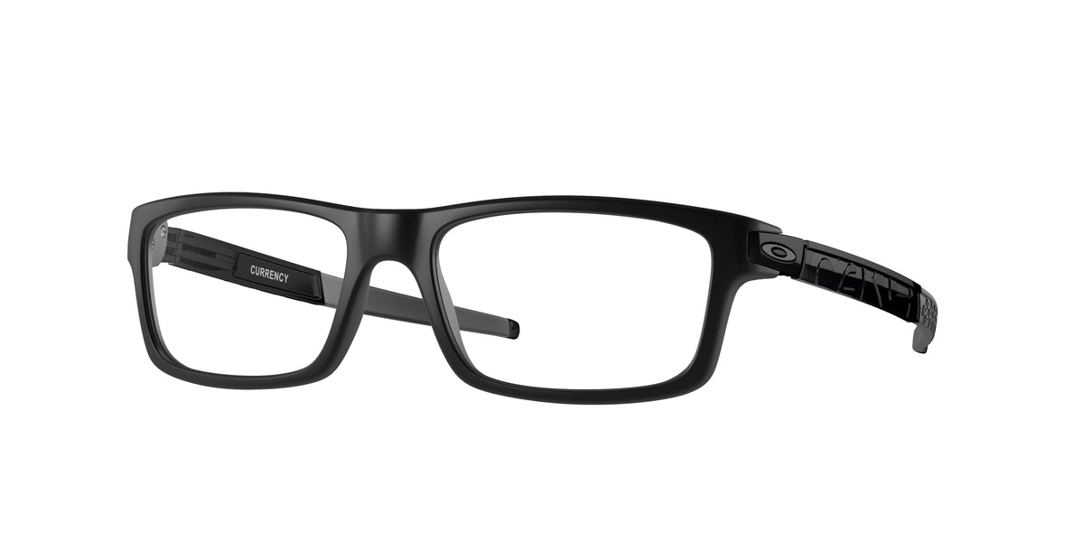 Oakley Currency OX8026 in Satin Black, three-quarter view #Colour_Satin Black (802601)